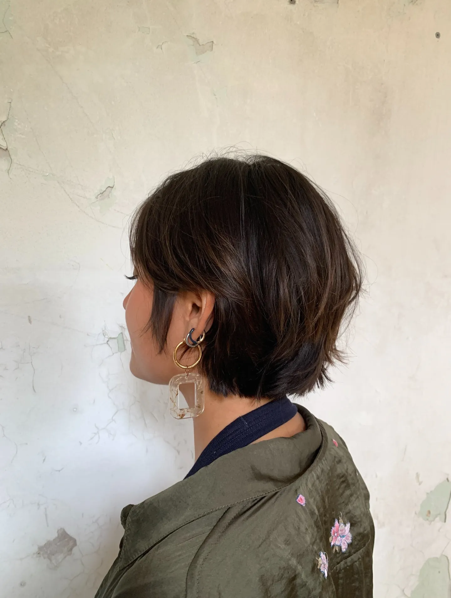 Layered dark bixie with longer back