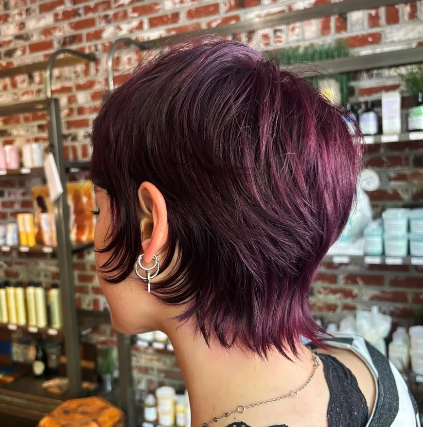 Feathered pixie with layered nape