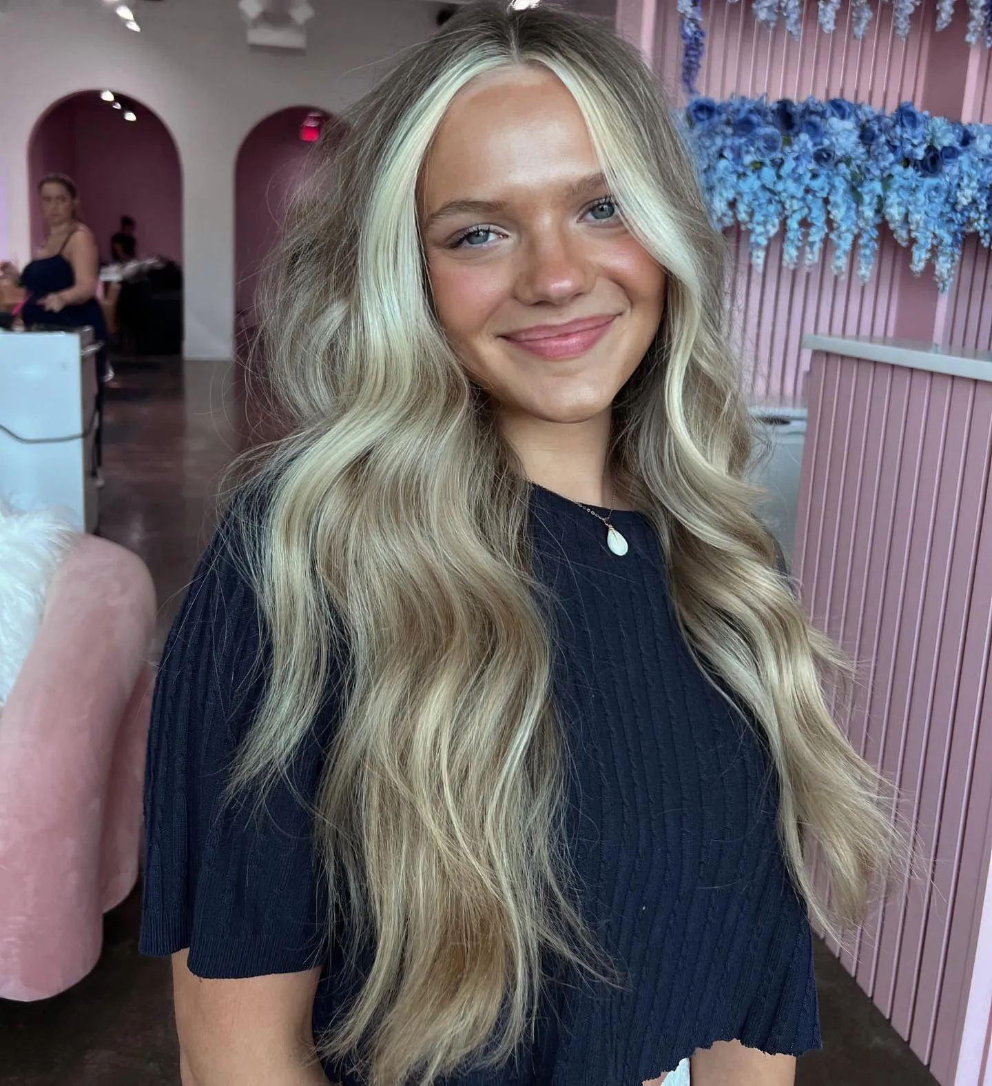 Long soft blonde waves