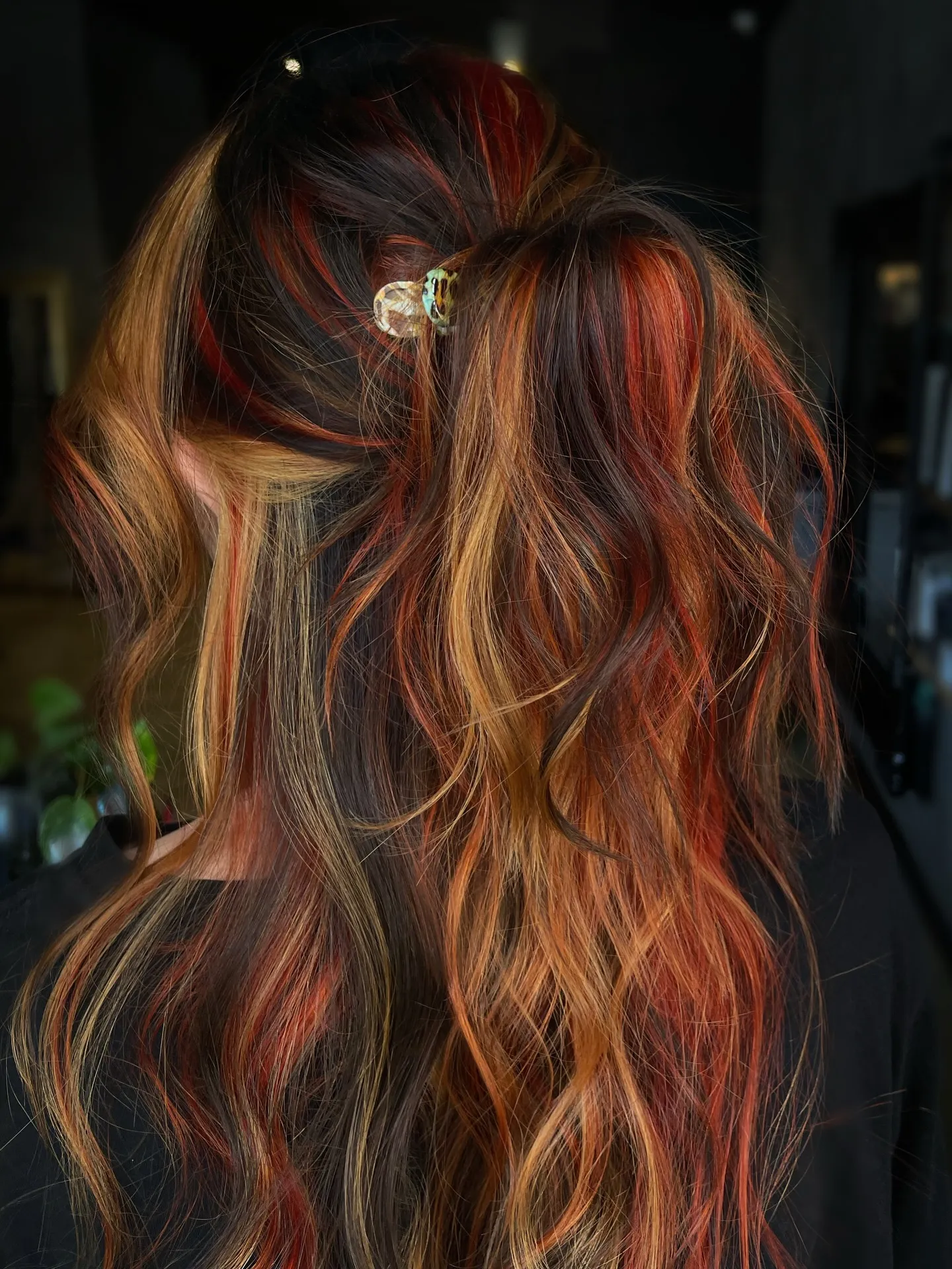 Long hair with soft face framing layers