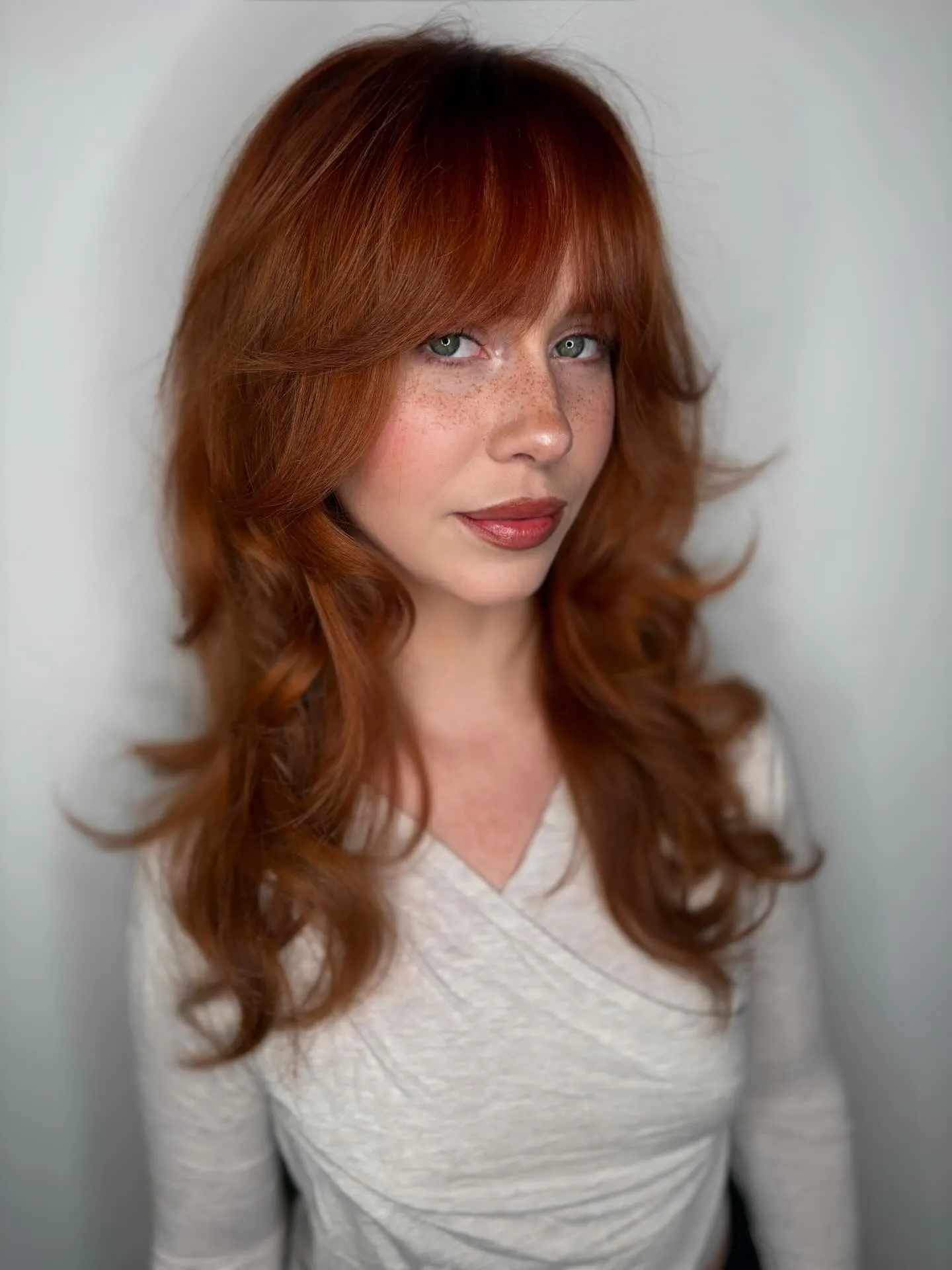 Long warm toned soft waves