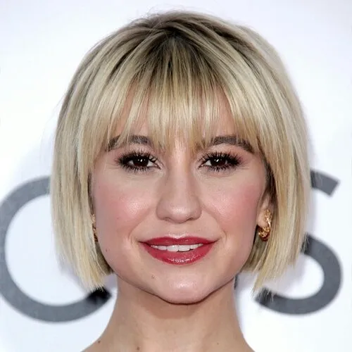 Straight pageboy bob with wispy full fringe