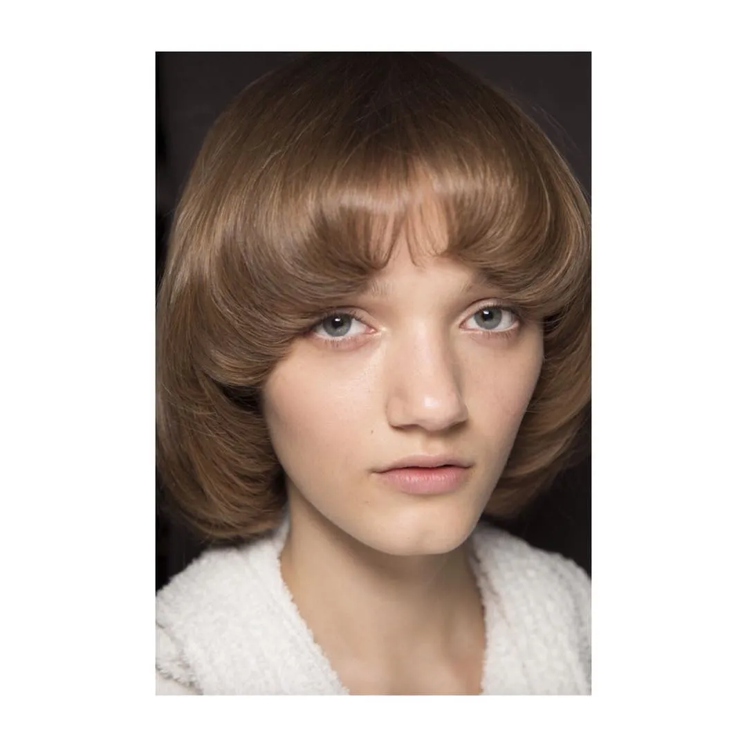 Layered pageboy bob with curtain fringe