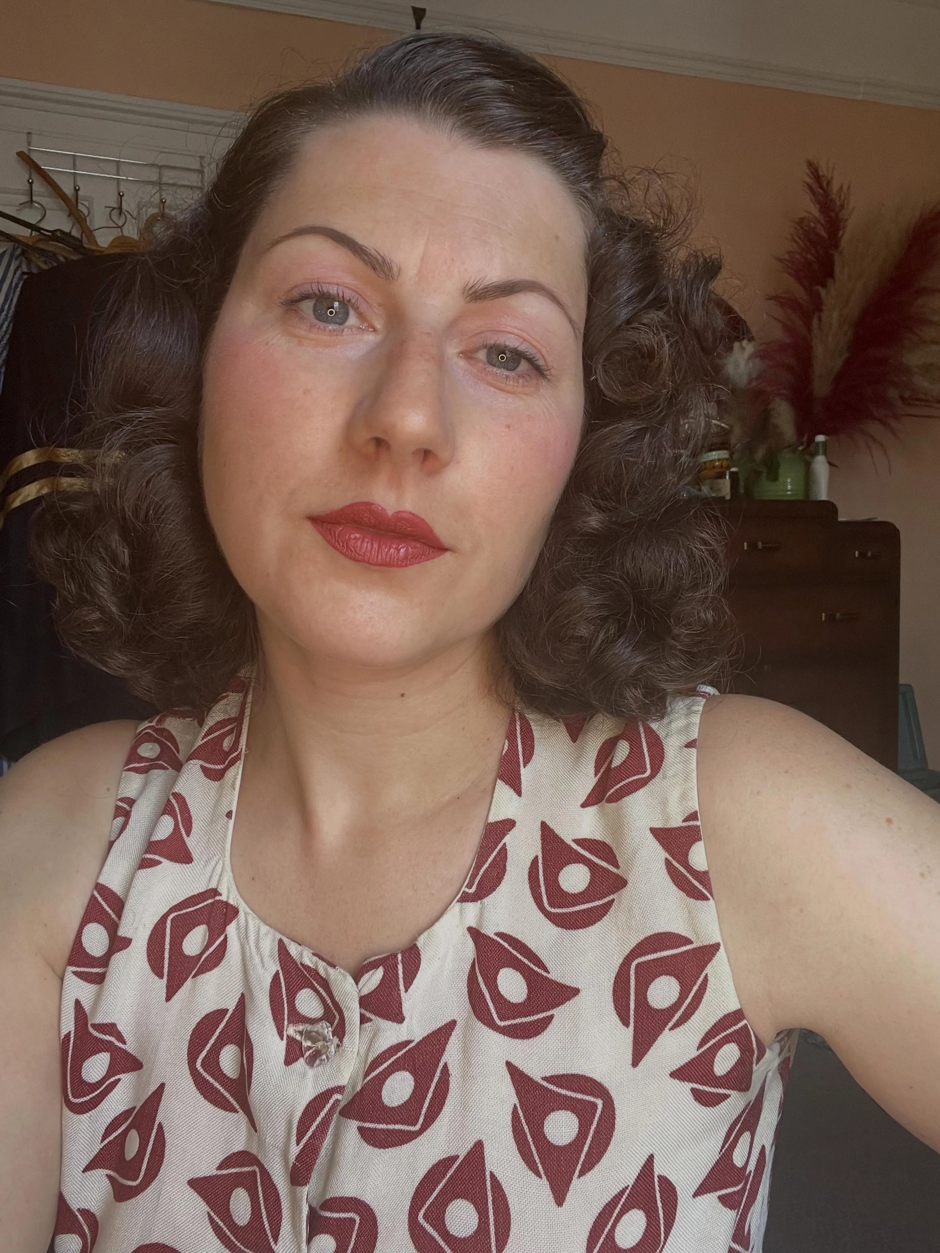 Side-Part Pin Curls