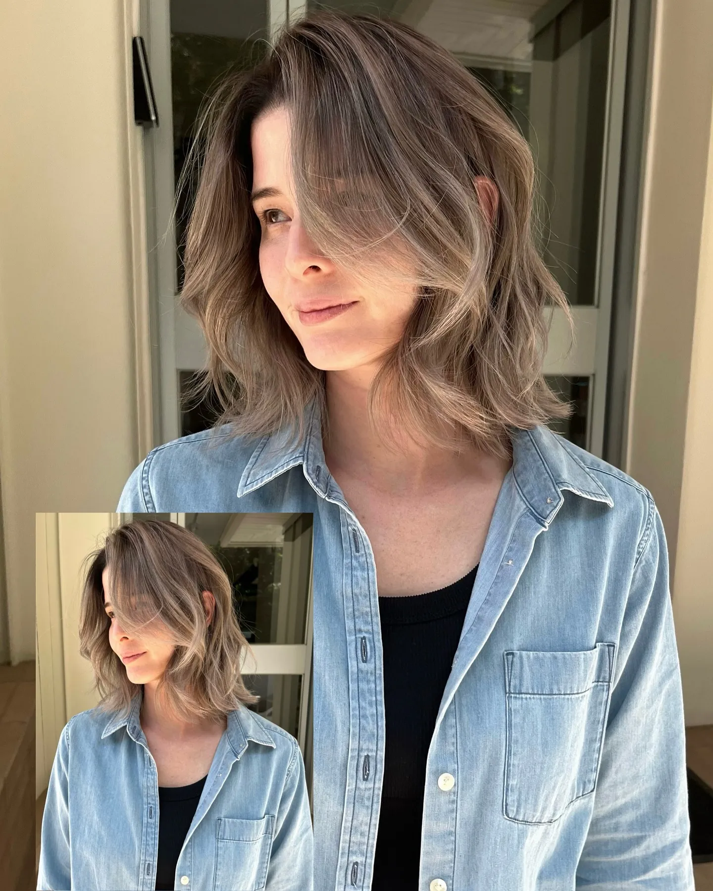 Smoky Ash Blonde Bob