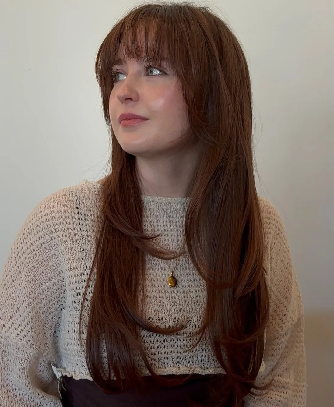 Long Blunt Bangs