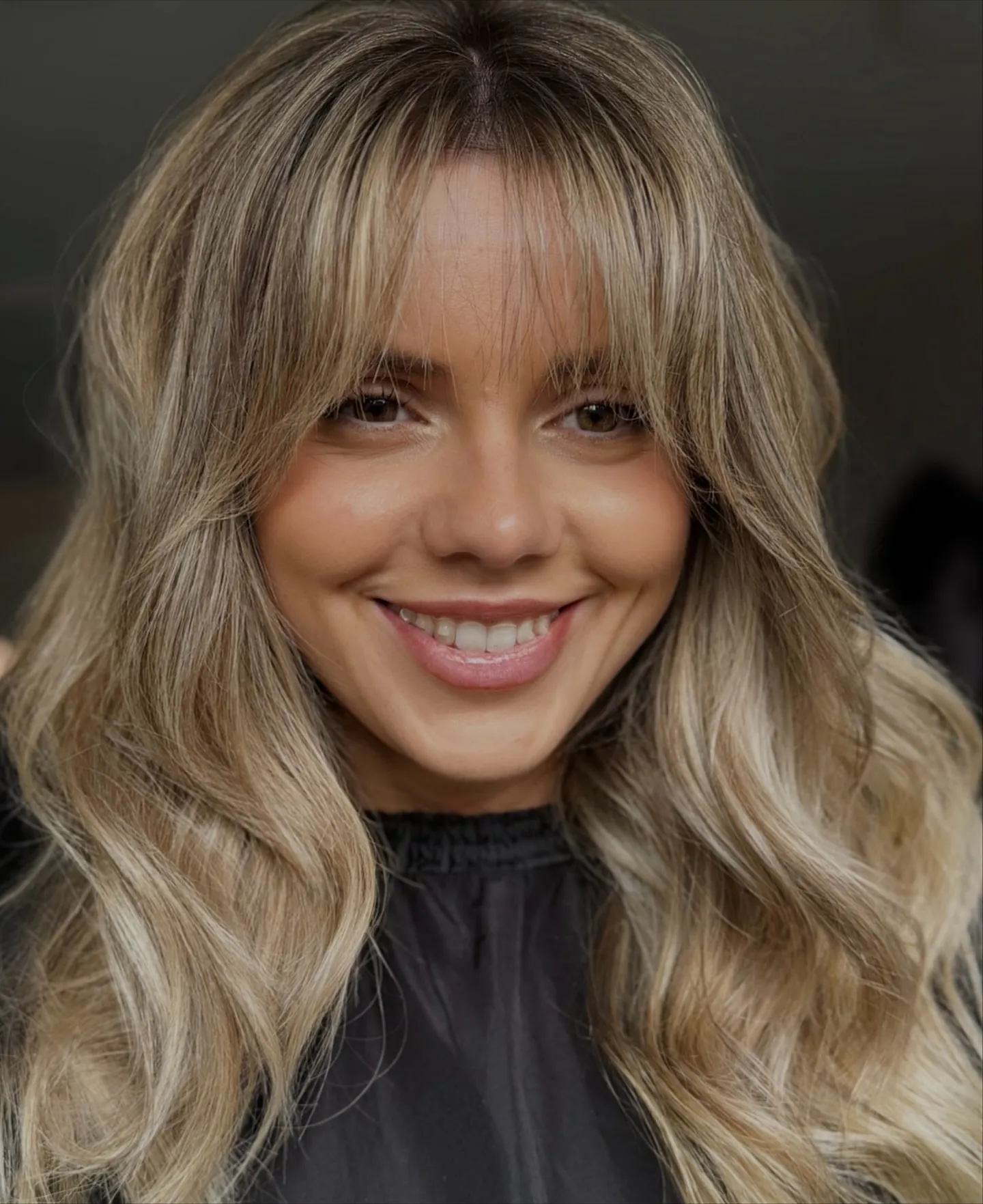 Beige Waves Fringe