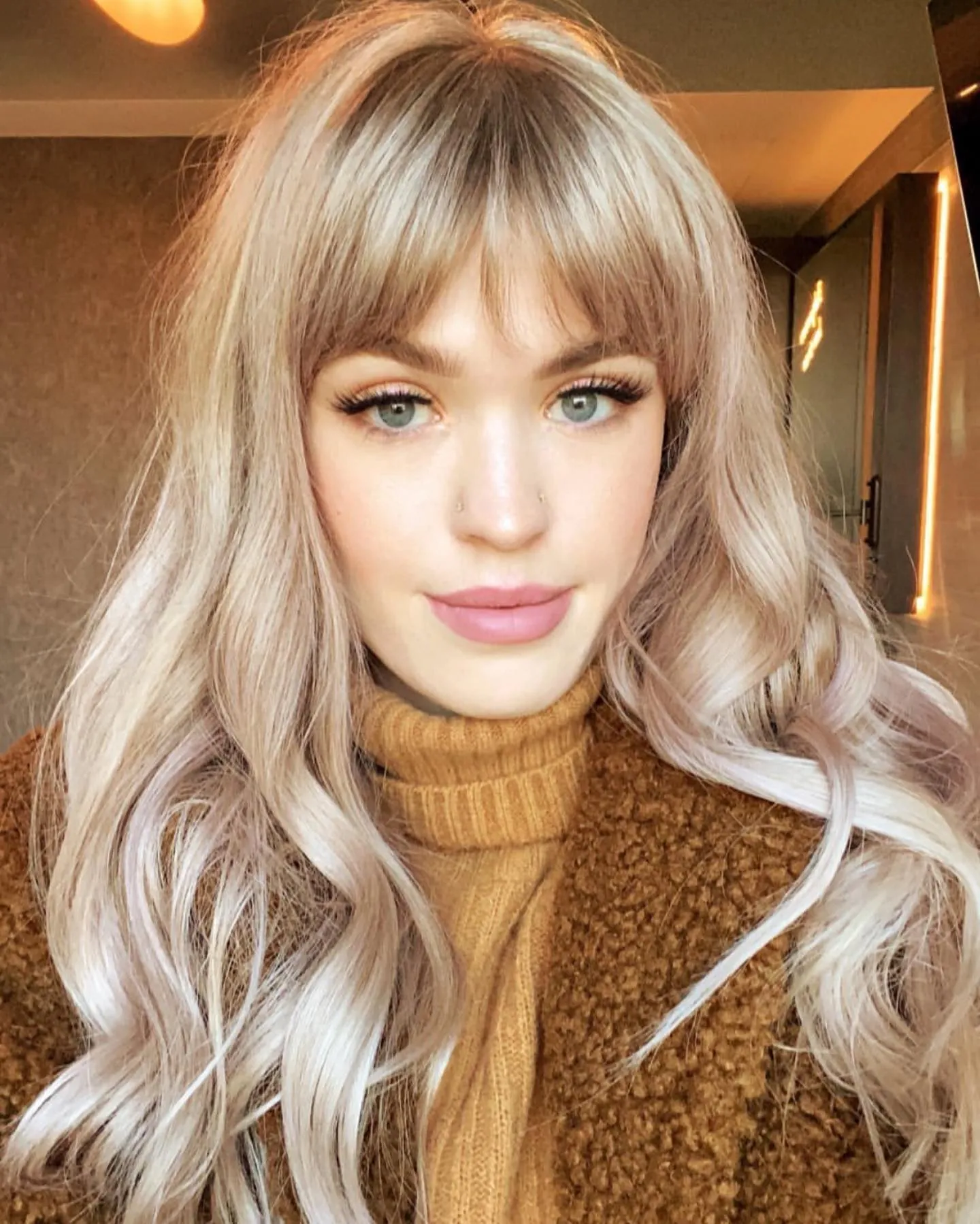 Beige Blonde Curls
