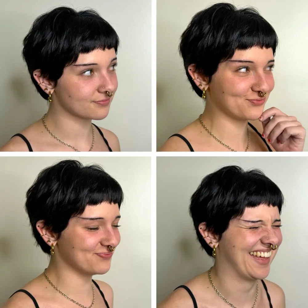 micro fringe pixie haircut