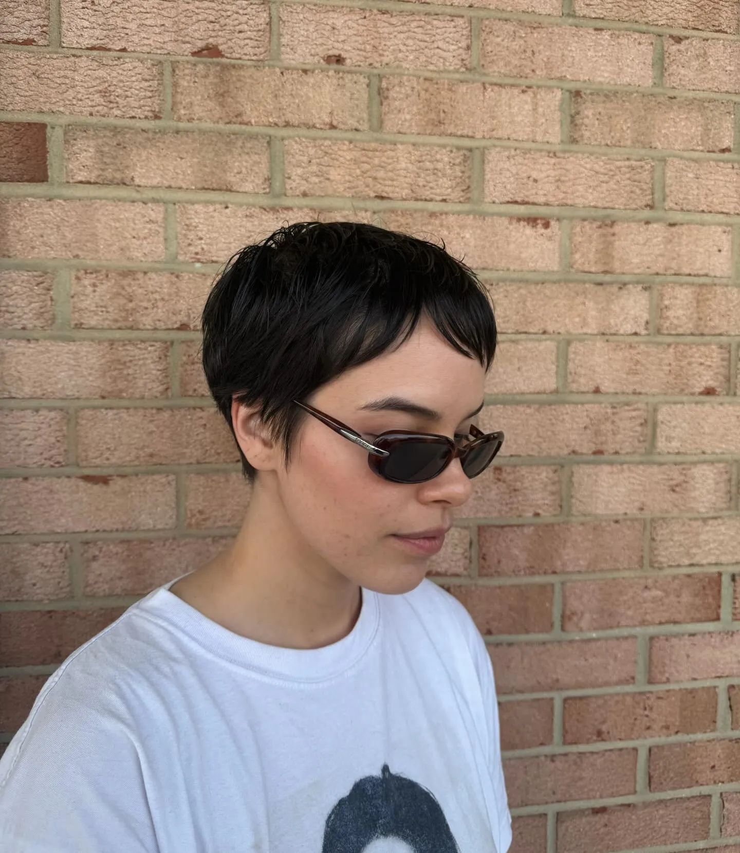sleek tapered pixie haircut