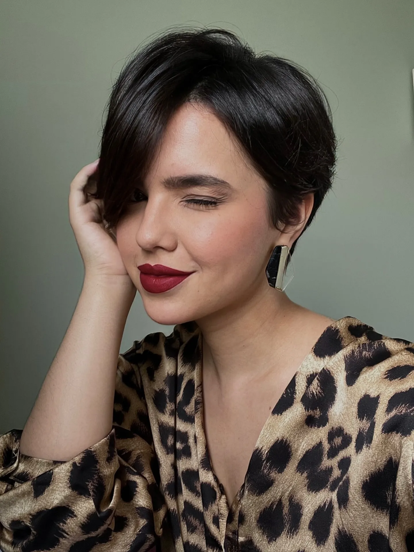 side-swept pixie haircut
