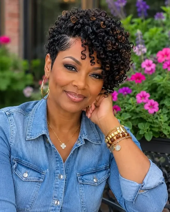 curly side pixie haircut