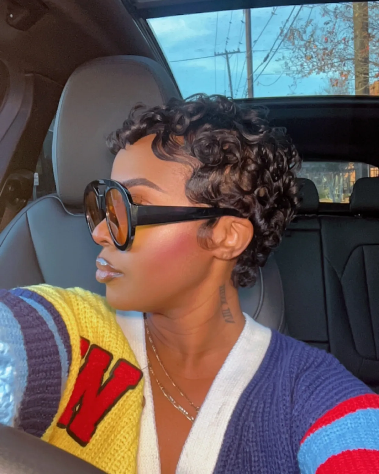 sculpted curl pixie haircut