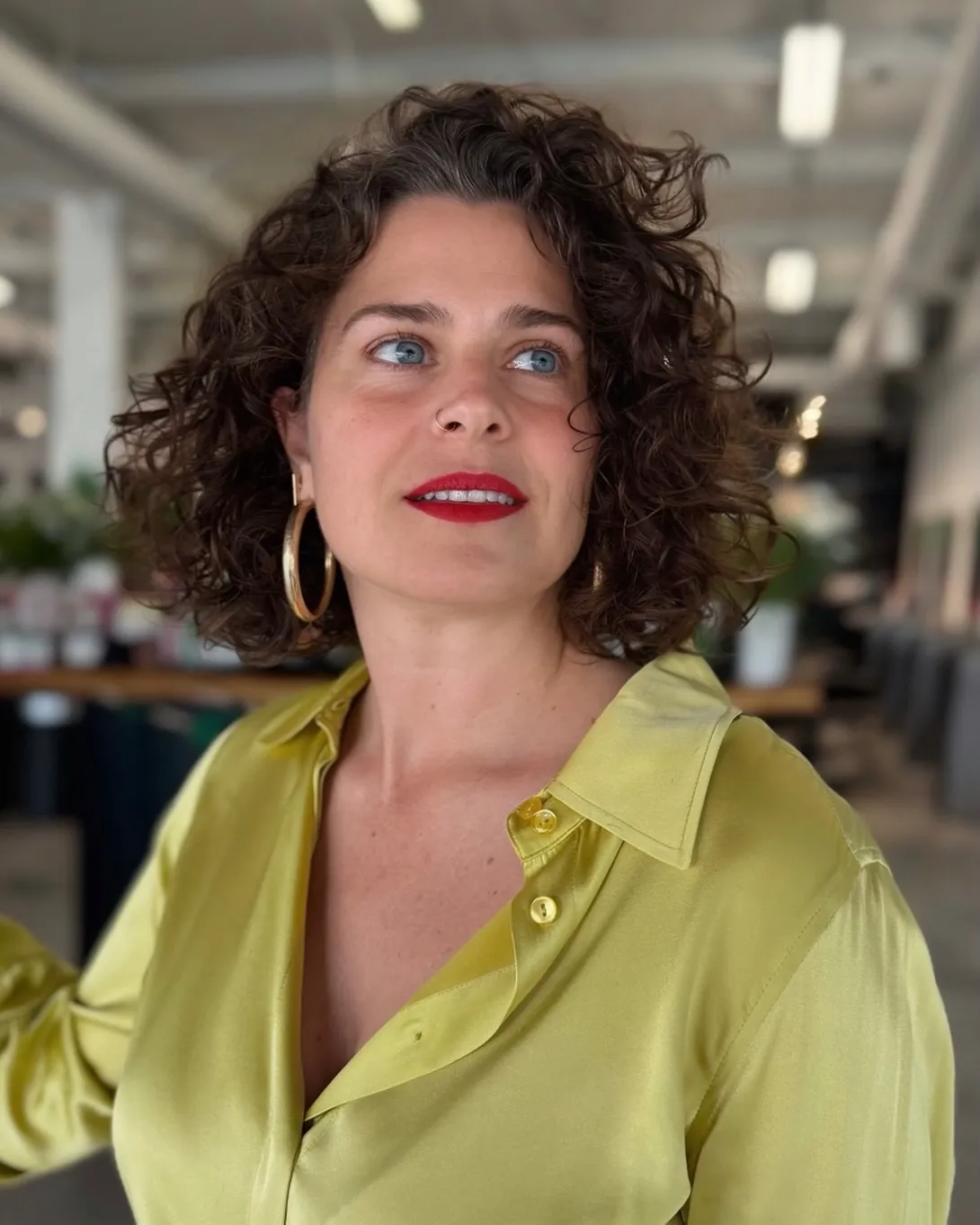 Curly Rounded Bob