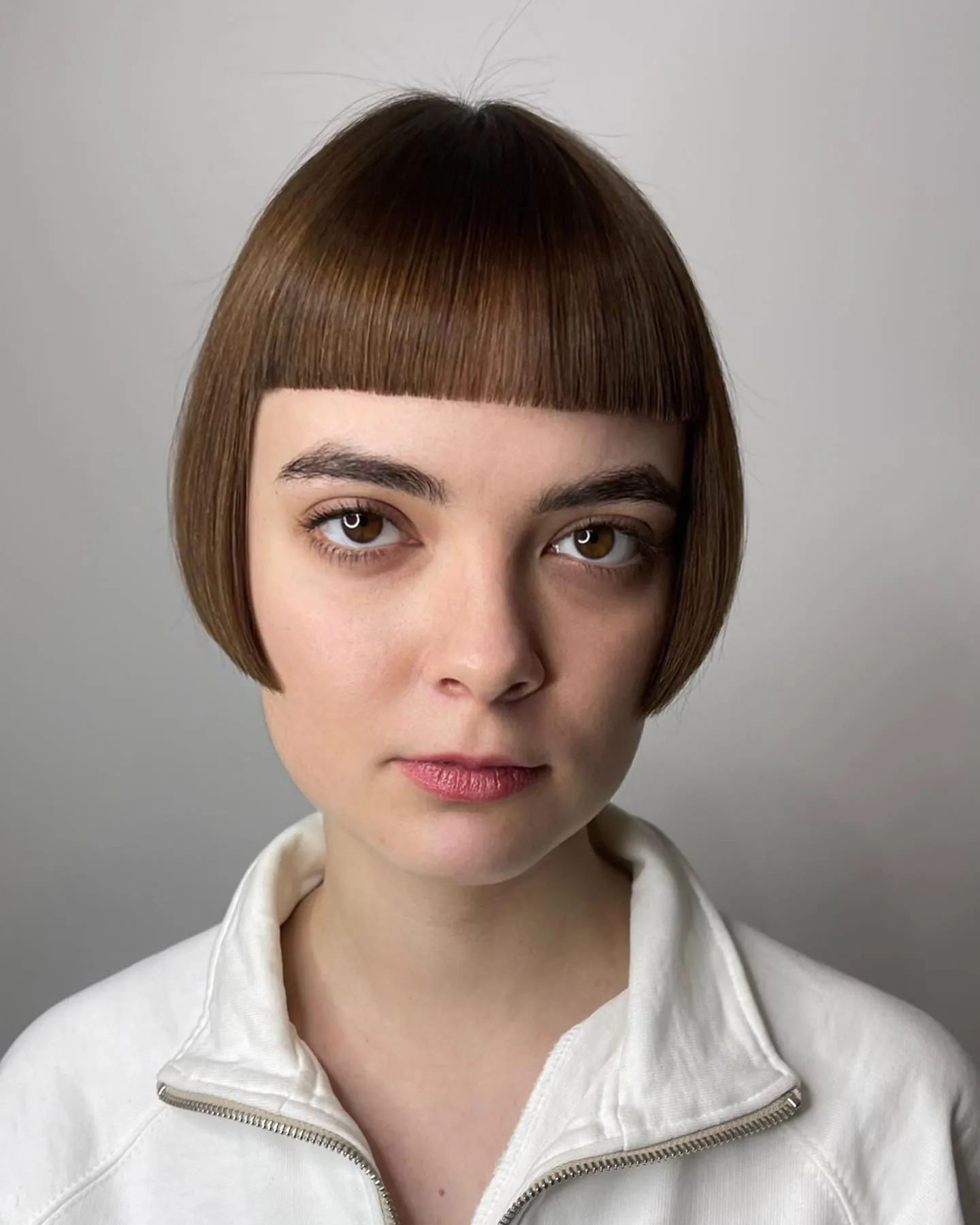 graphic fringe bob haircut