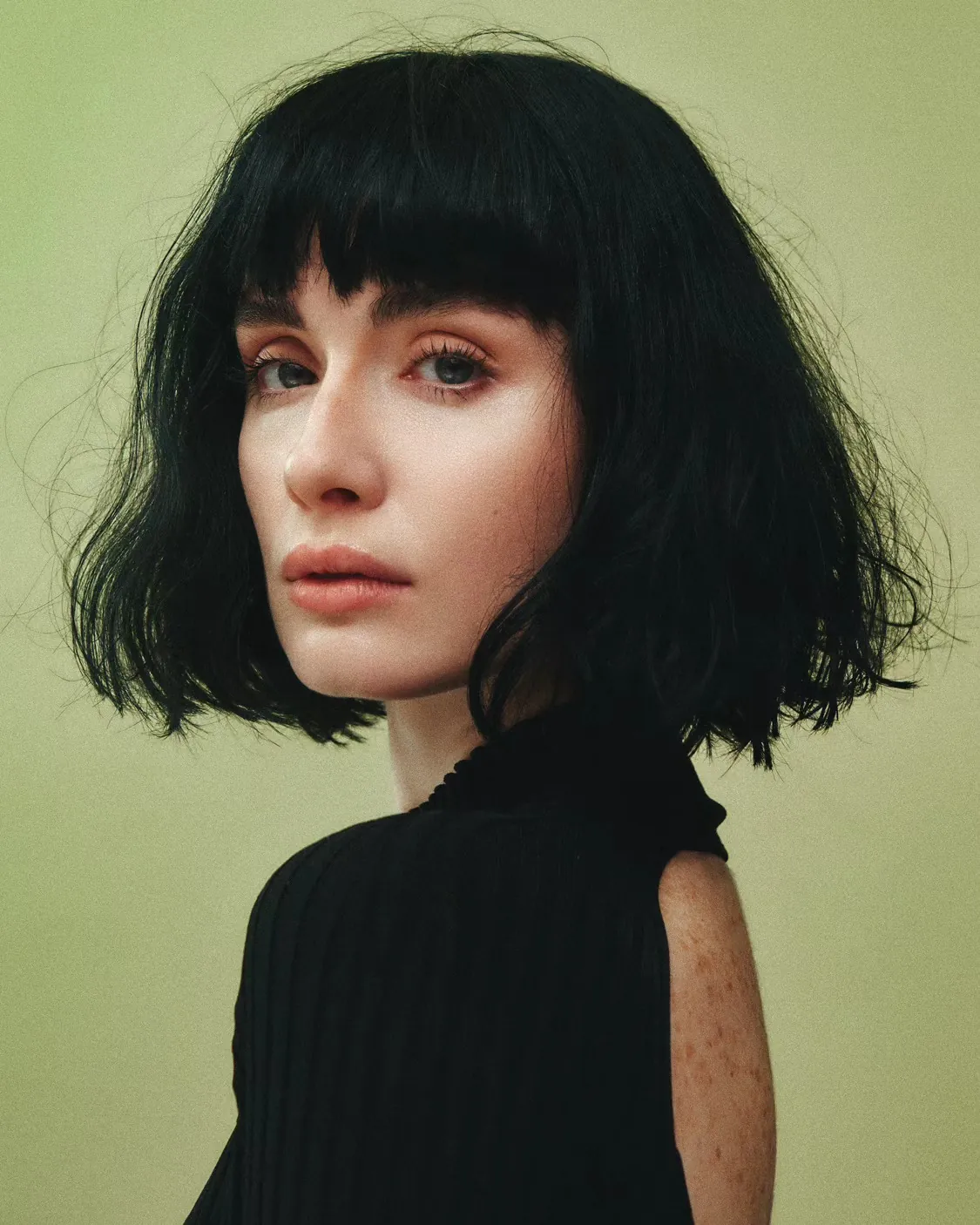 textured fringe bob haircut