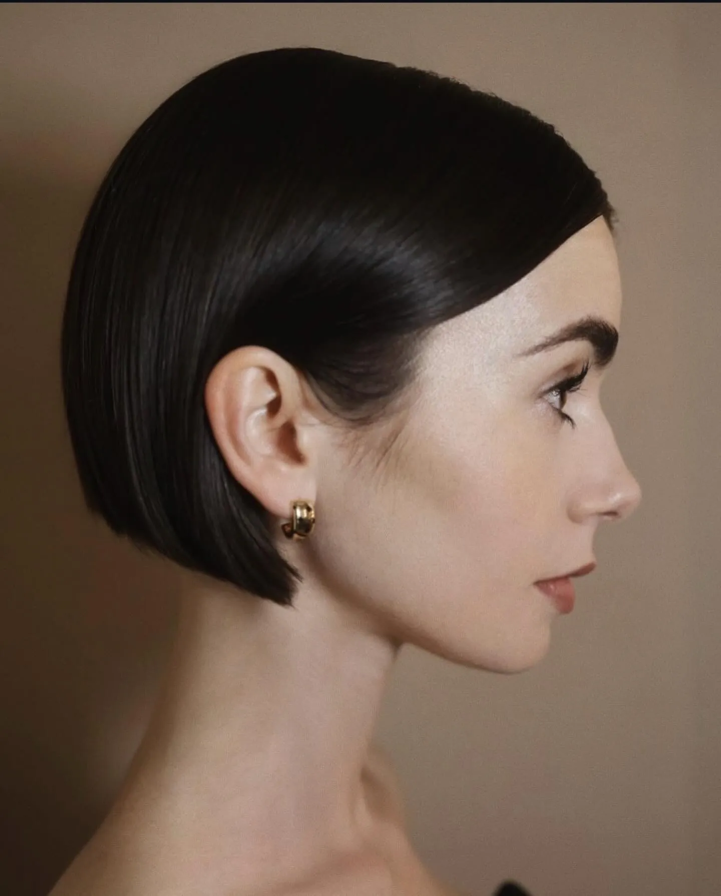 sleek side-part bob haircut
