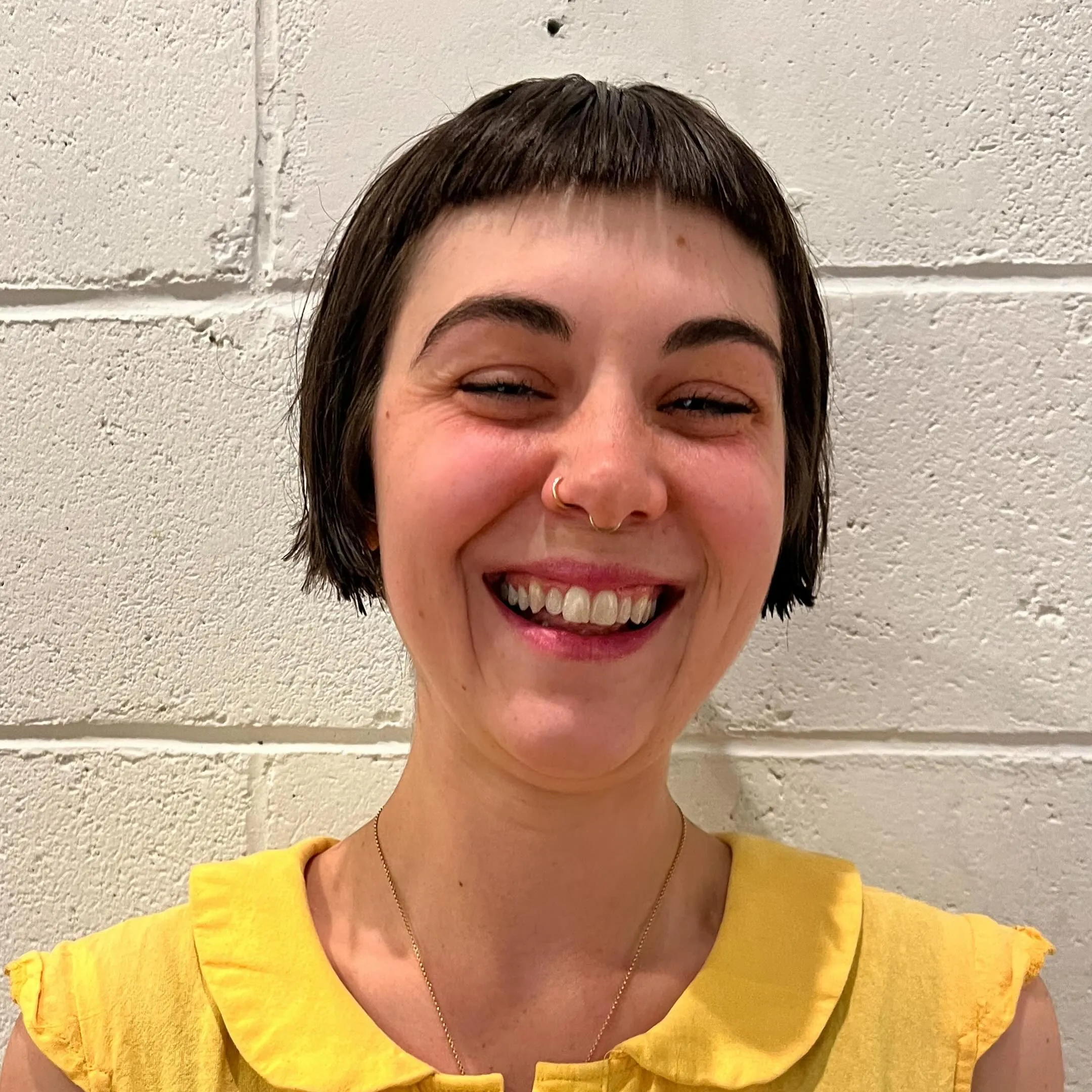 micro fringe bob haircut