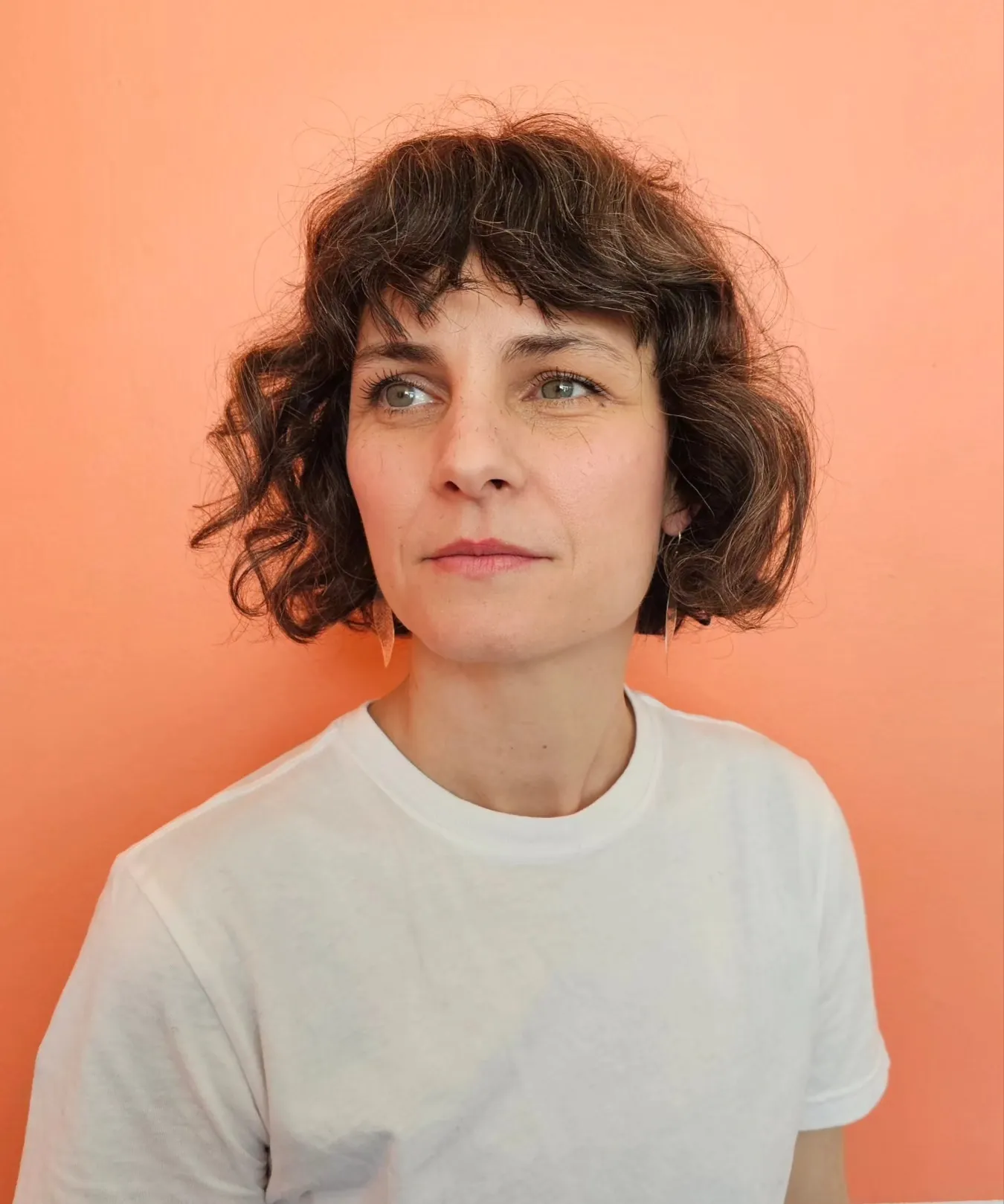 tousled curly bob haircut