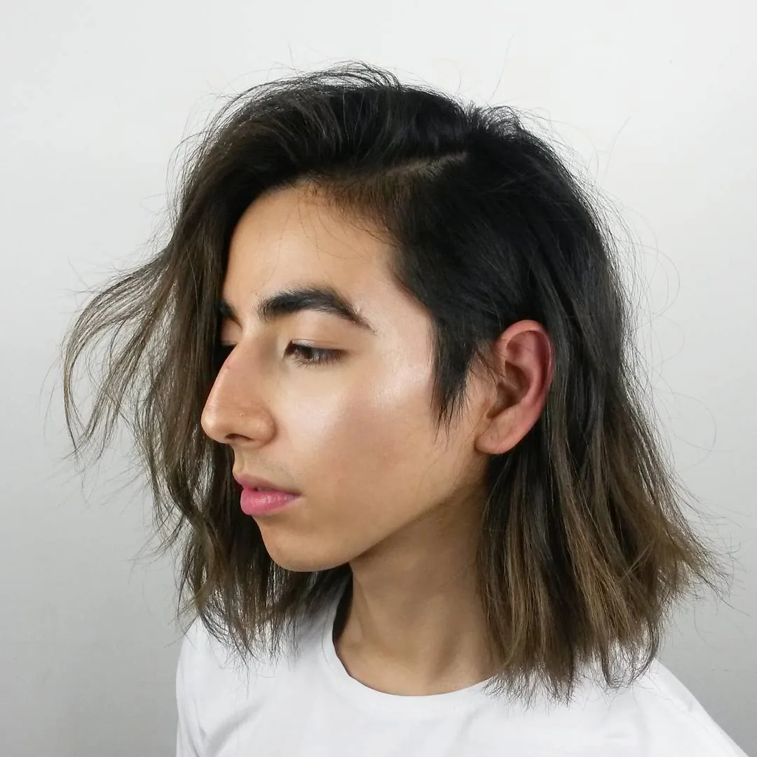 Side-Swept Textured Bob