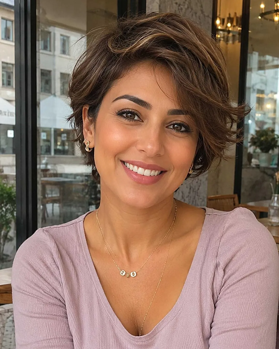 voluminous long pixie haircut