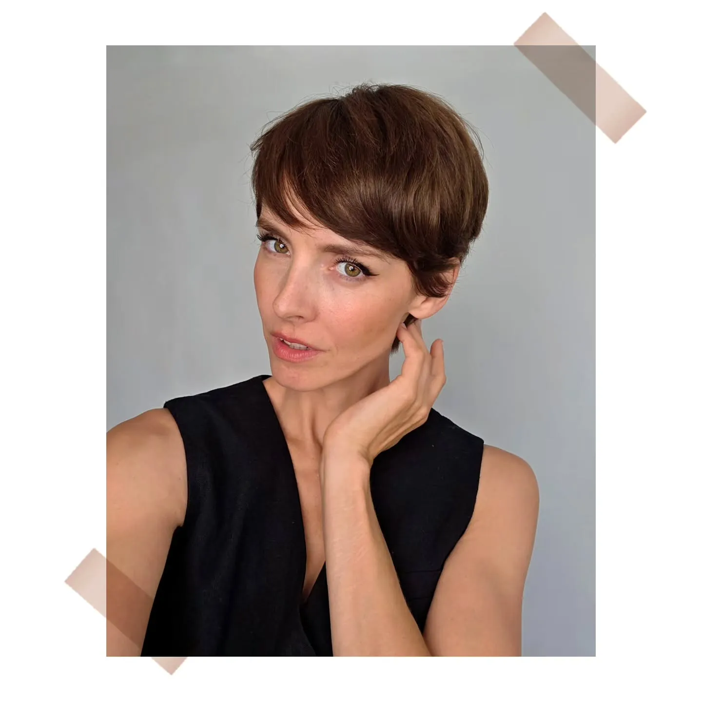side-swept pixie haircut