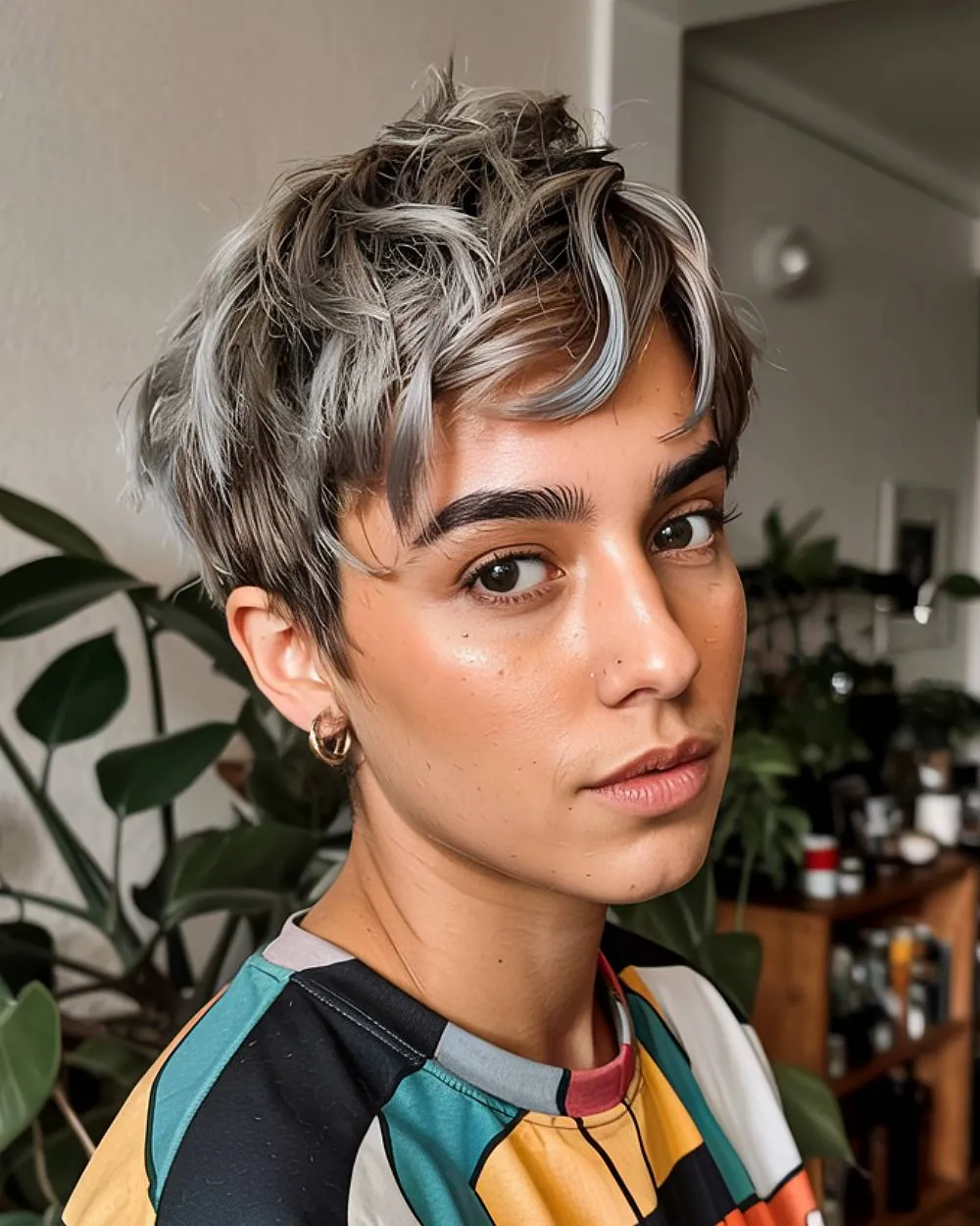 feminine choppy pixie