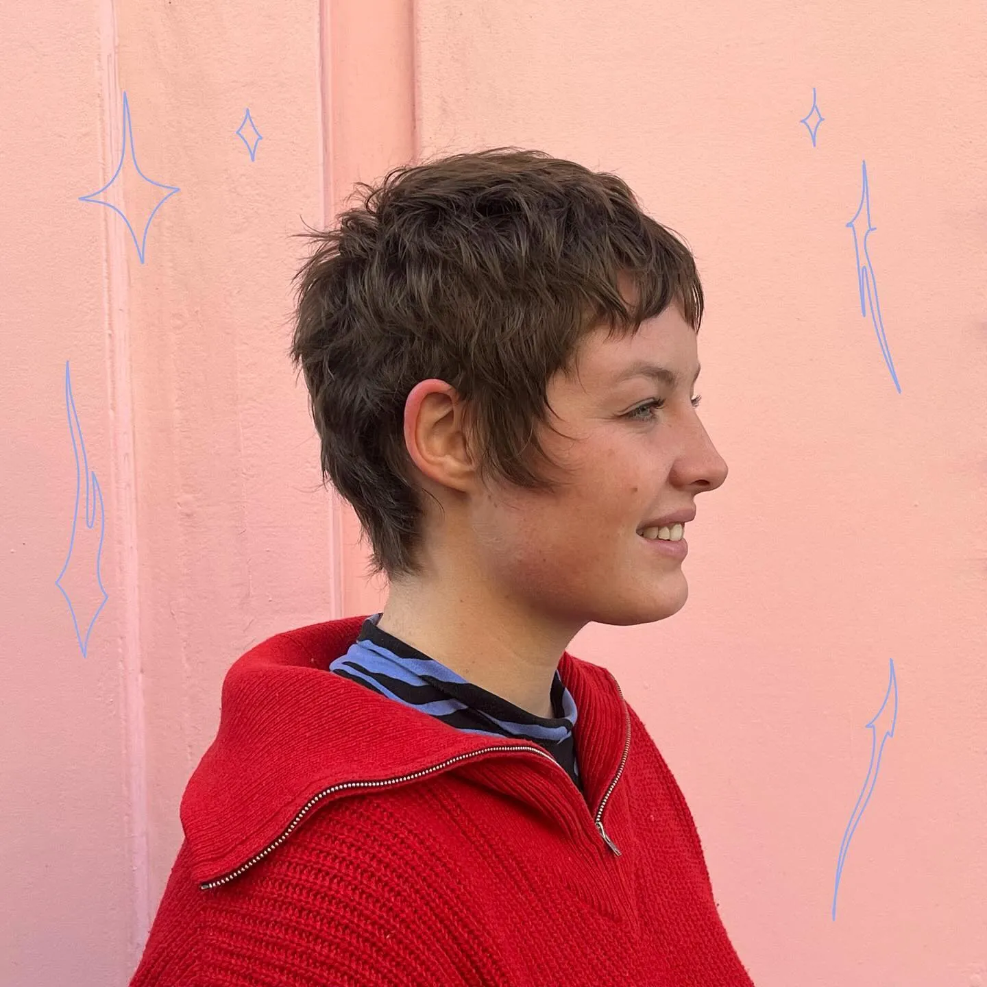 low maintenance choppy pixie