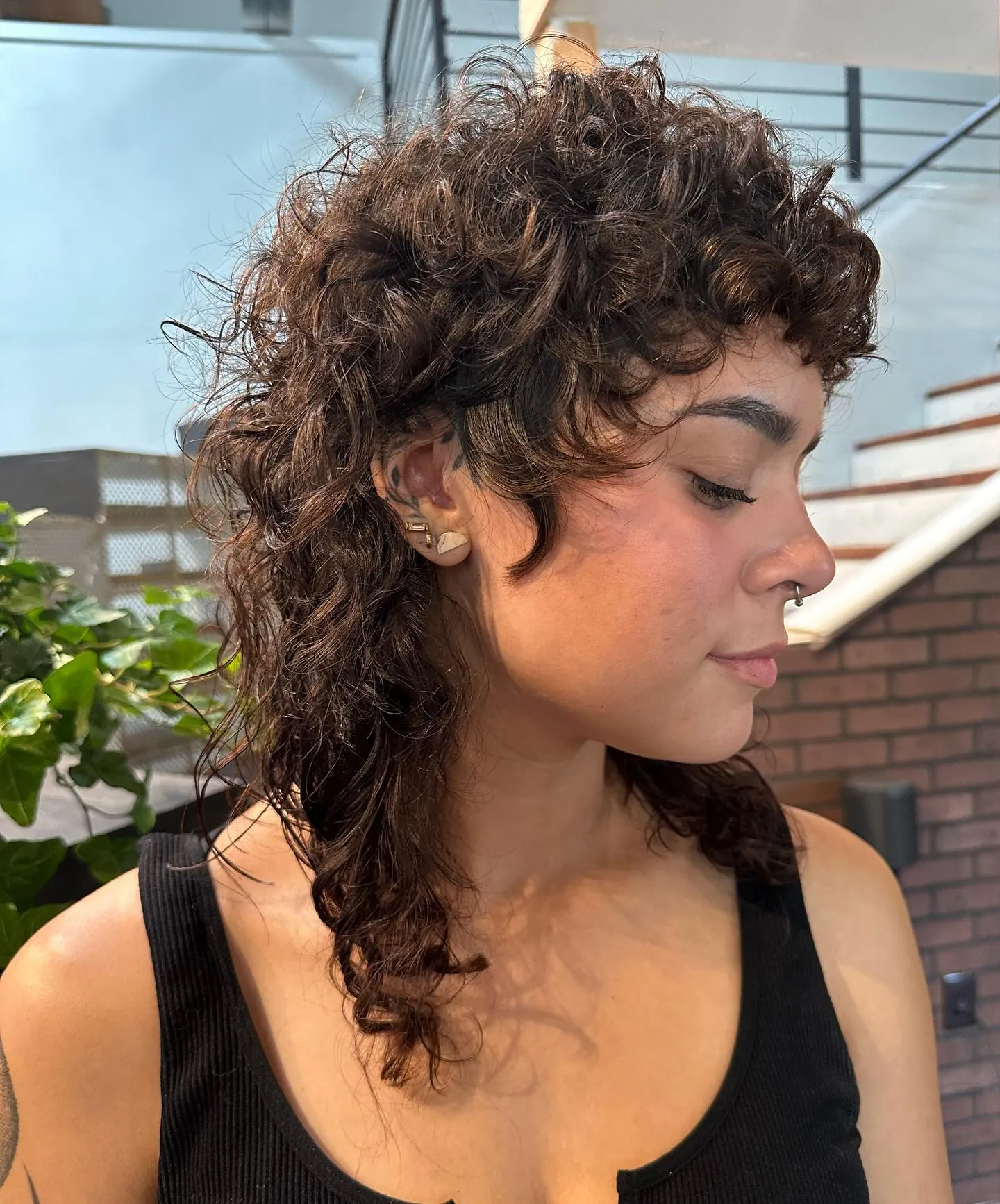 Curly Mullet hairstyle