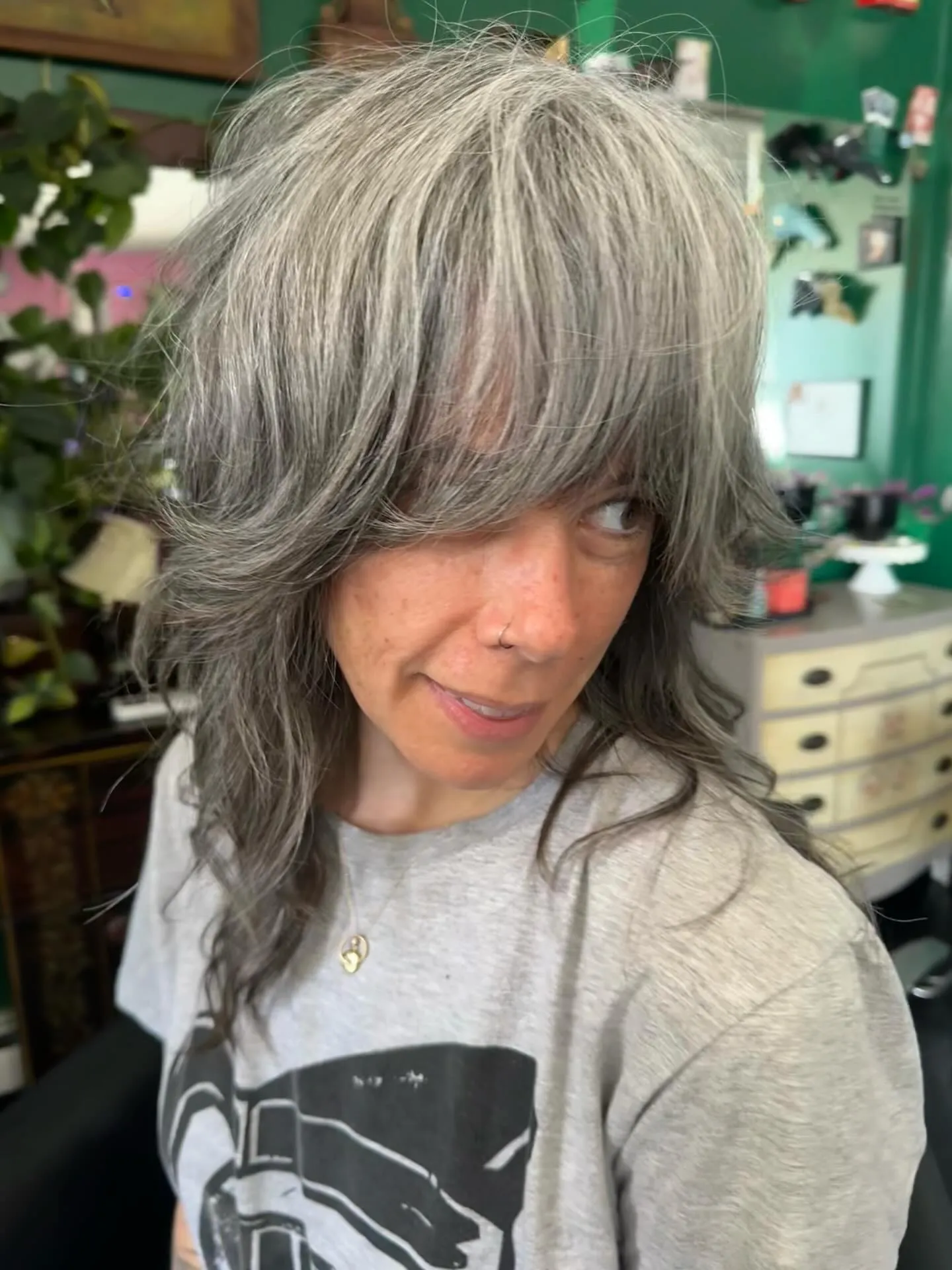 side swept curtain bangs