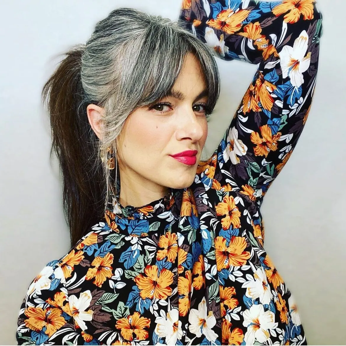 silver curtain bangs