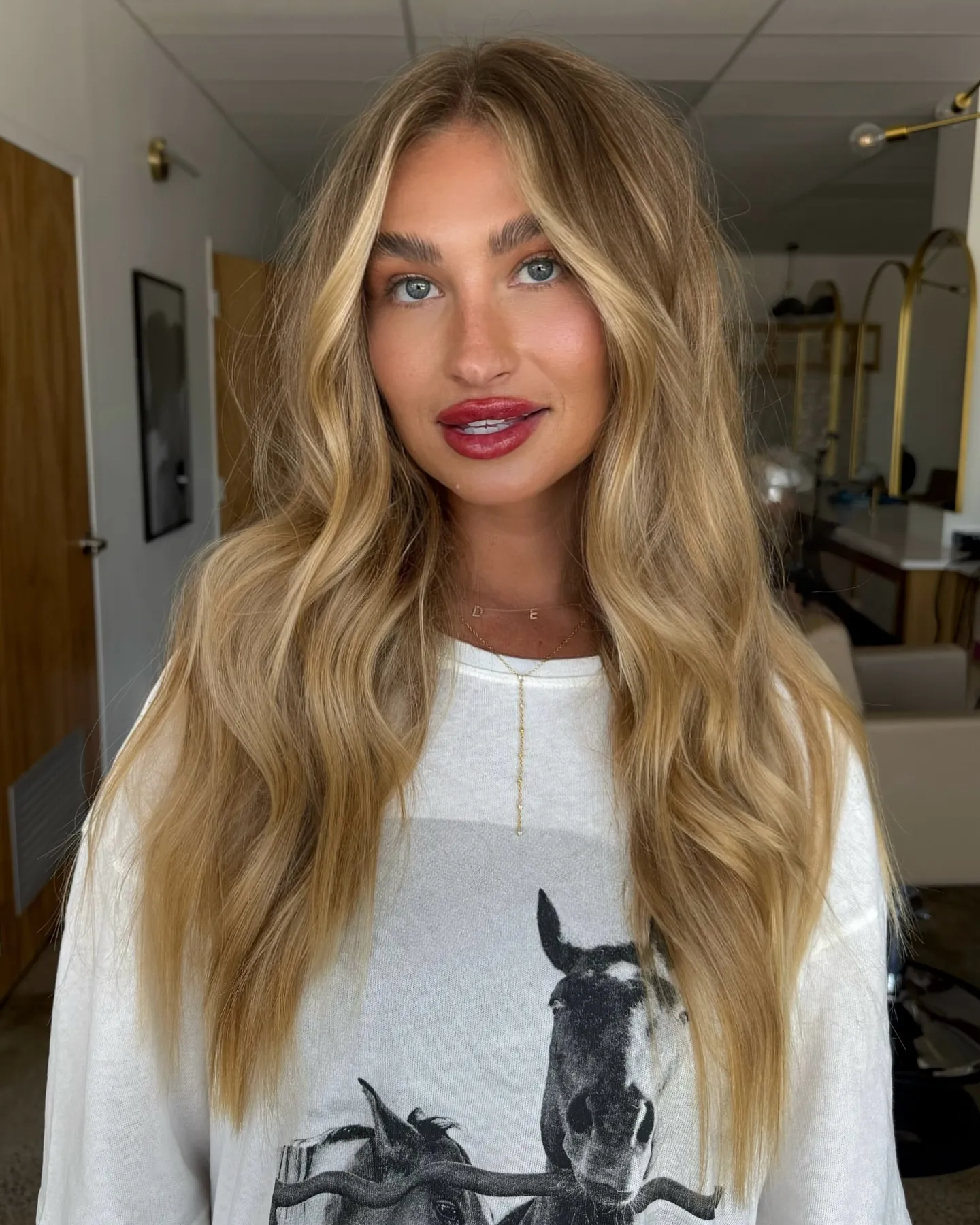Long Dirty Blonde Waves