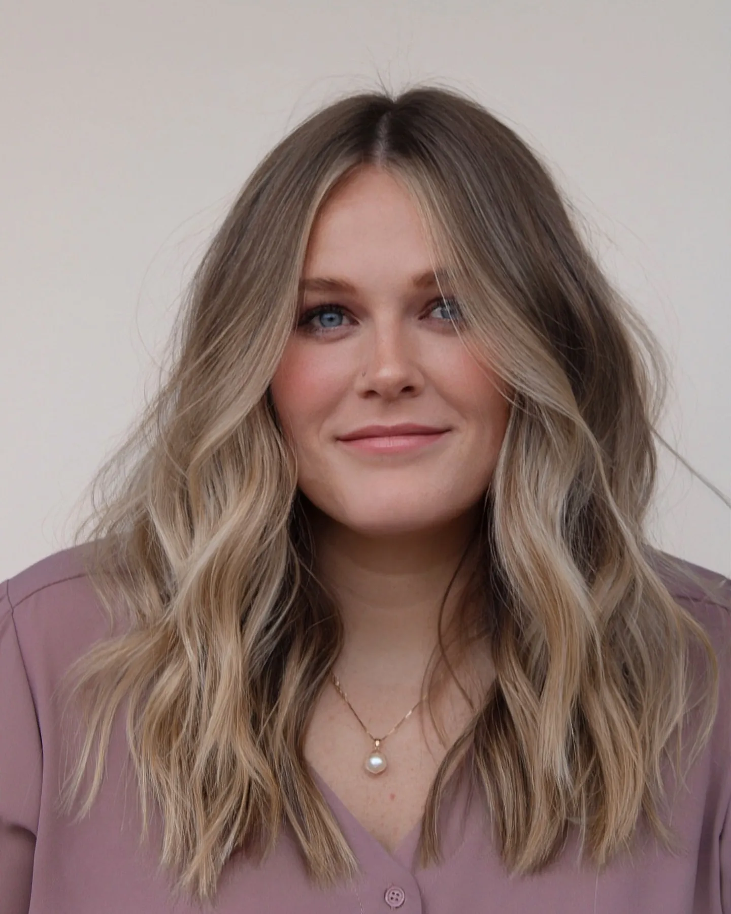 Wavy Dirty Blonde Lob