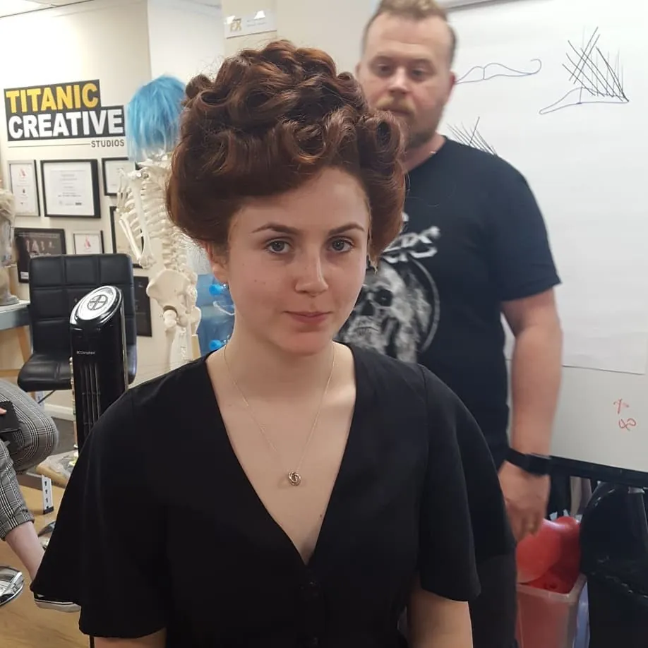 gibson girl updo Edwardian-inspired hairstyle