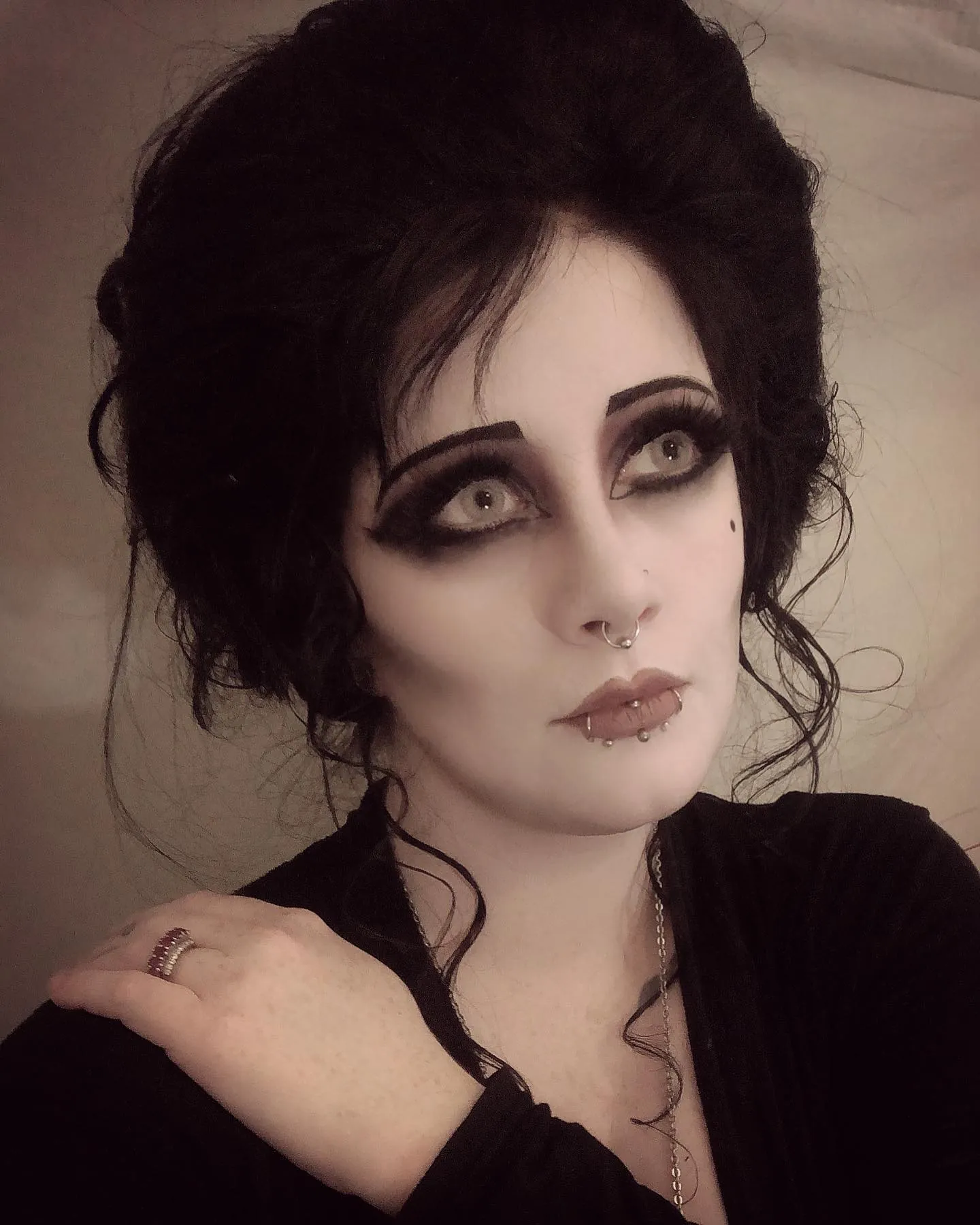 high bouffant updo Edwardian-inspired hairstyle