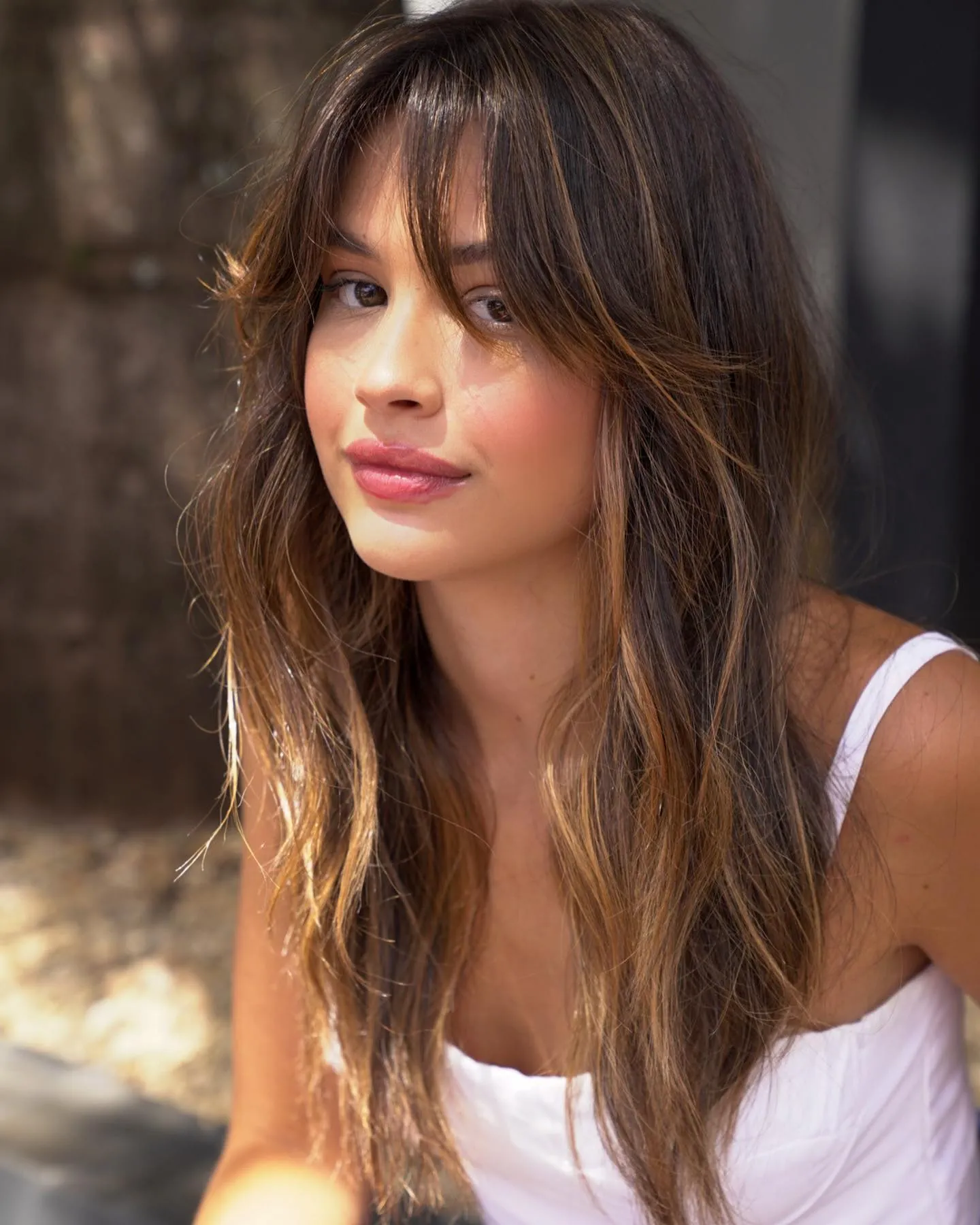 brunette balayage waves