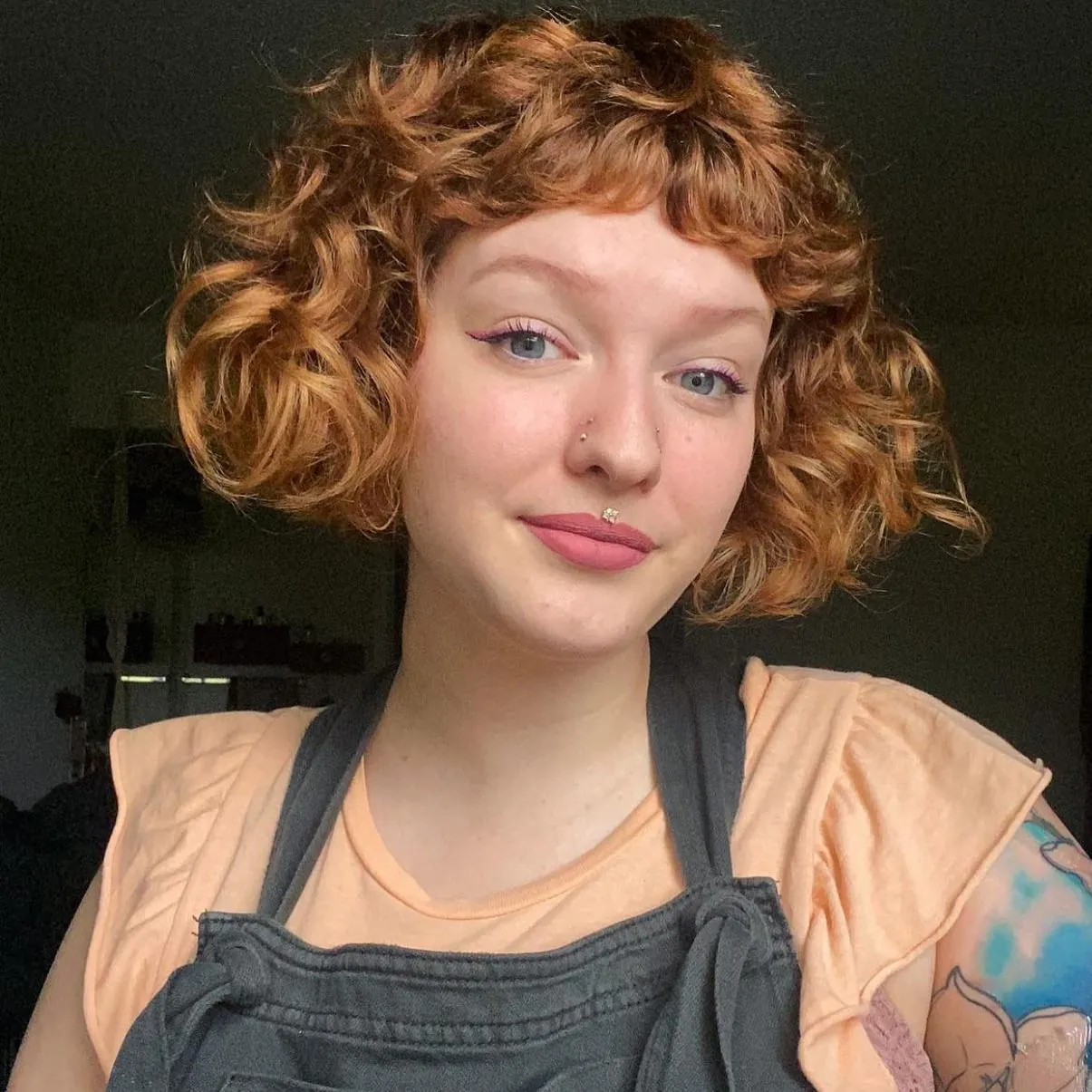 Curly Flipped Bob