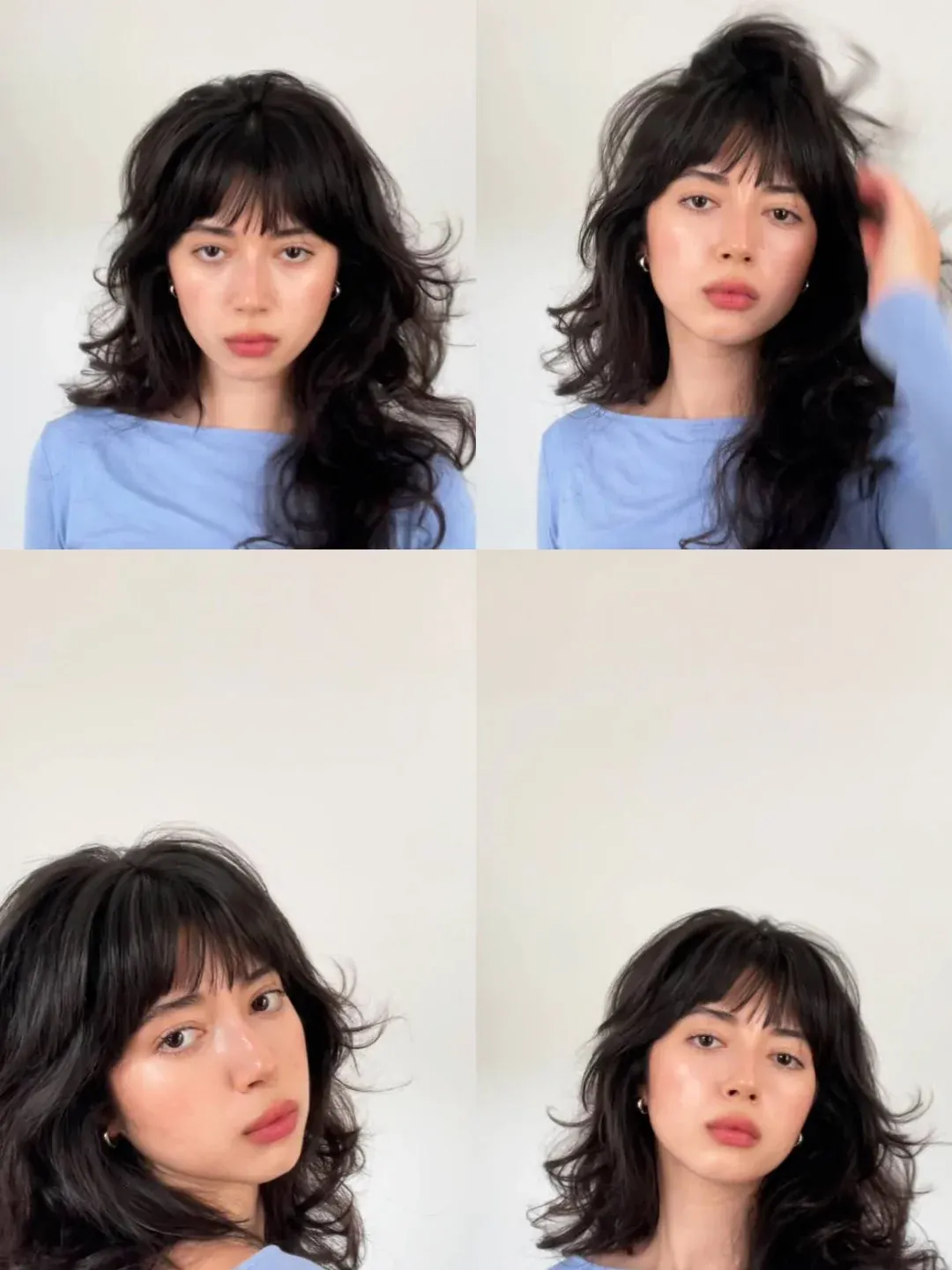 curled fringe layers haircut