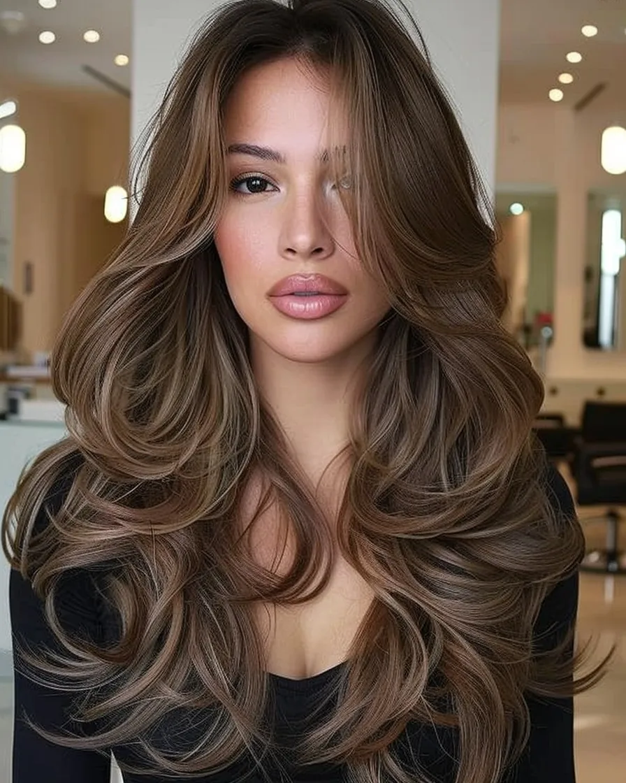 sculpted blowout layers haircut