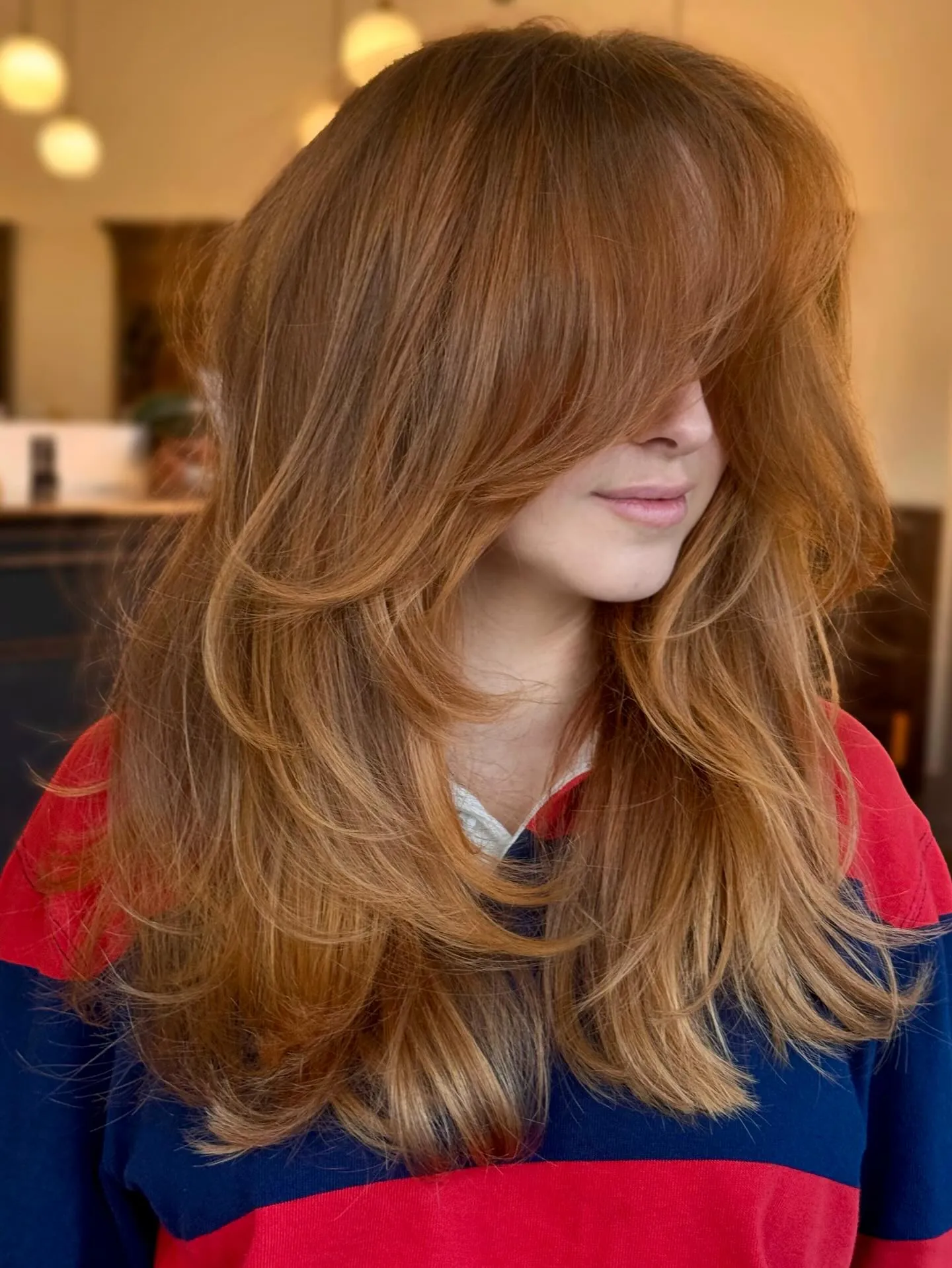 swoopy layered cut haircut