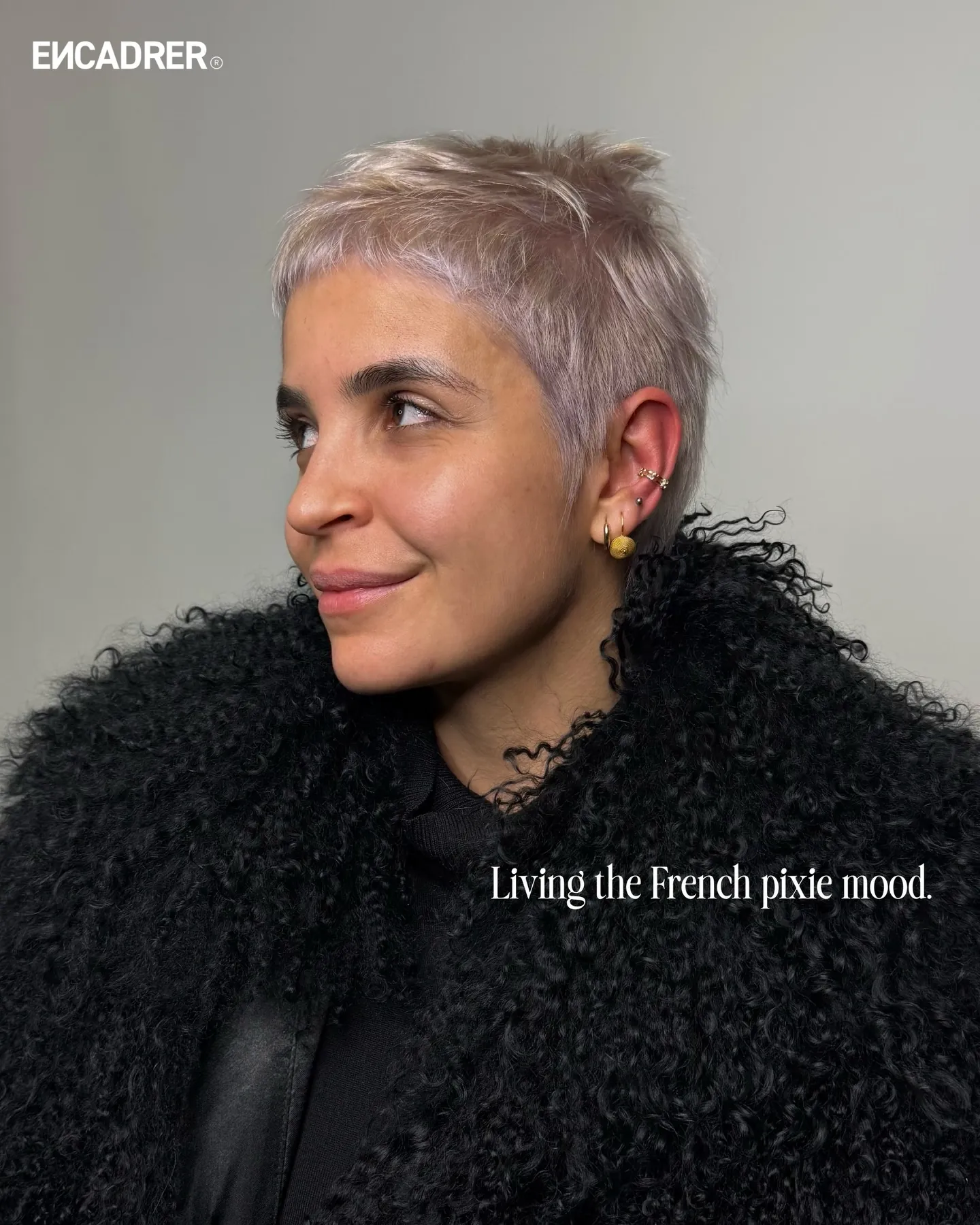 Silver tapered pixie with short textured top