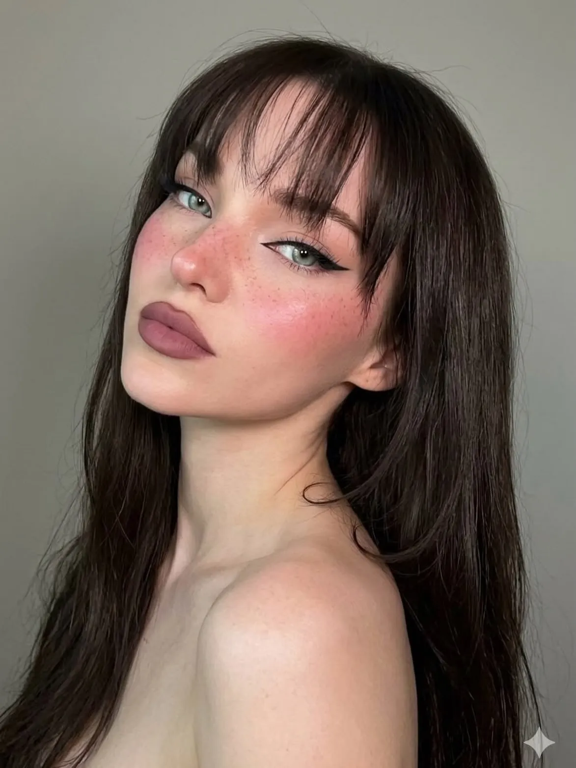 Sparse Dark Fringe with light French-inspired fringe