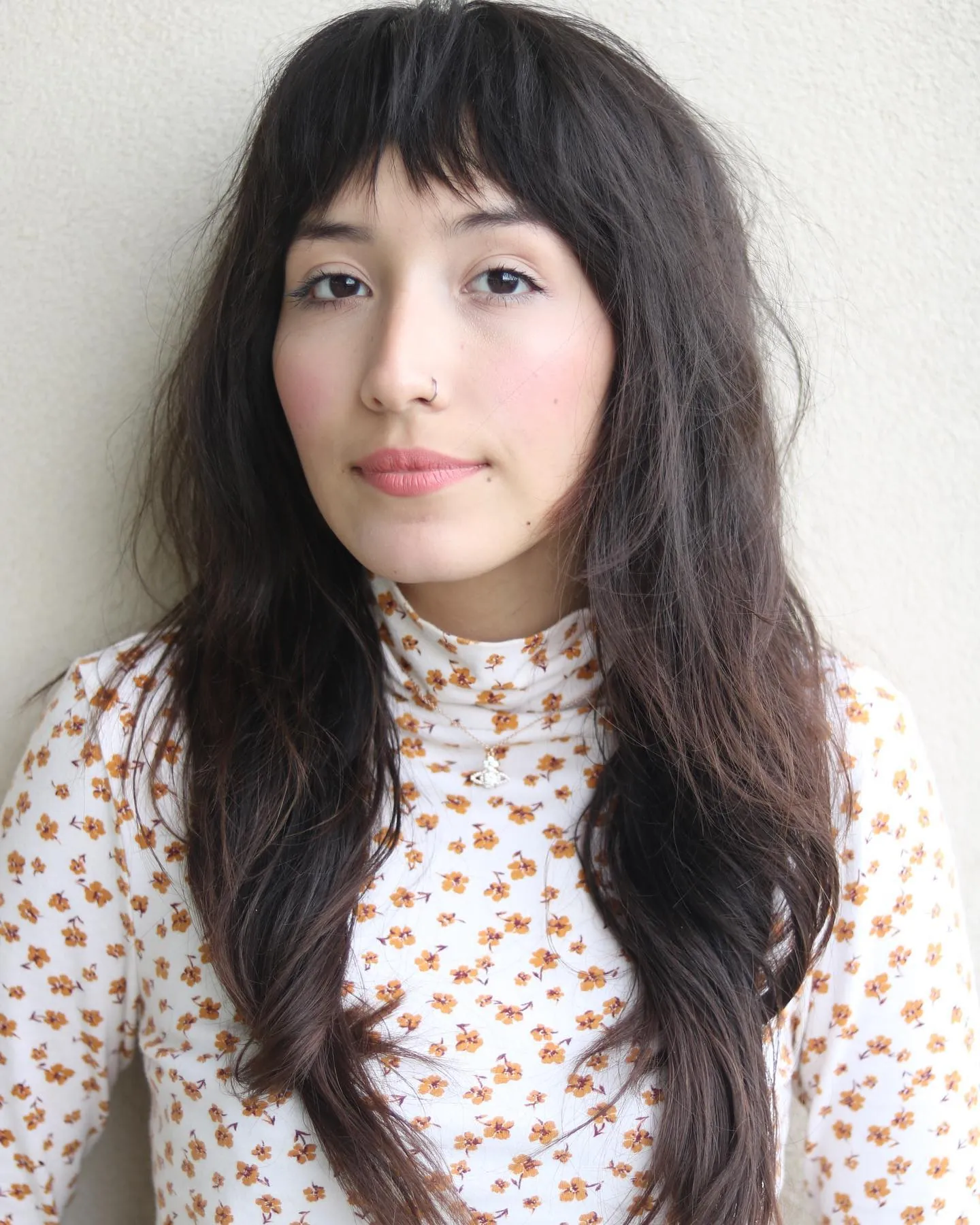 Wavy Micro Fringe with light French-inspired fringe
