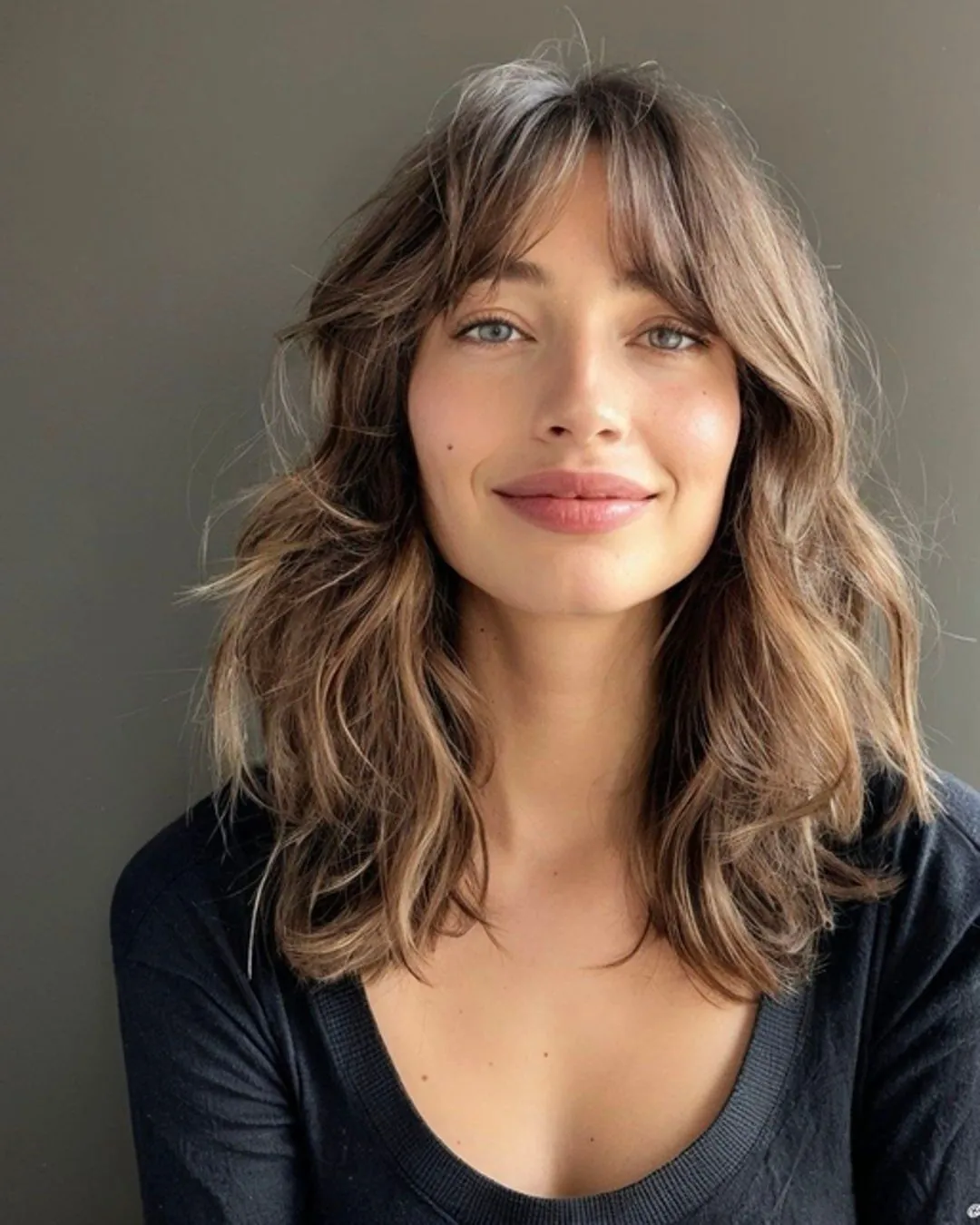 Curtain Wispy Fringe with light French-inspired fringe