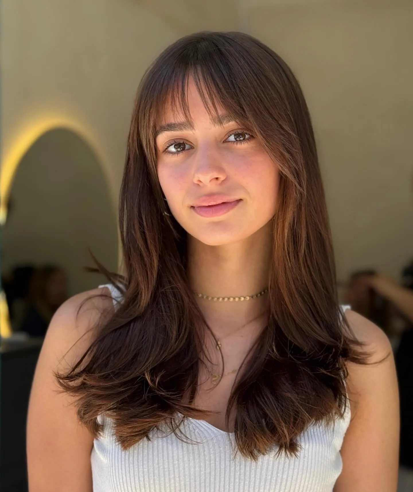Straight Wispy Bangs with light French-inspired fringe