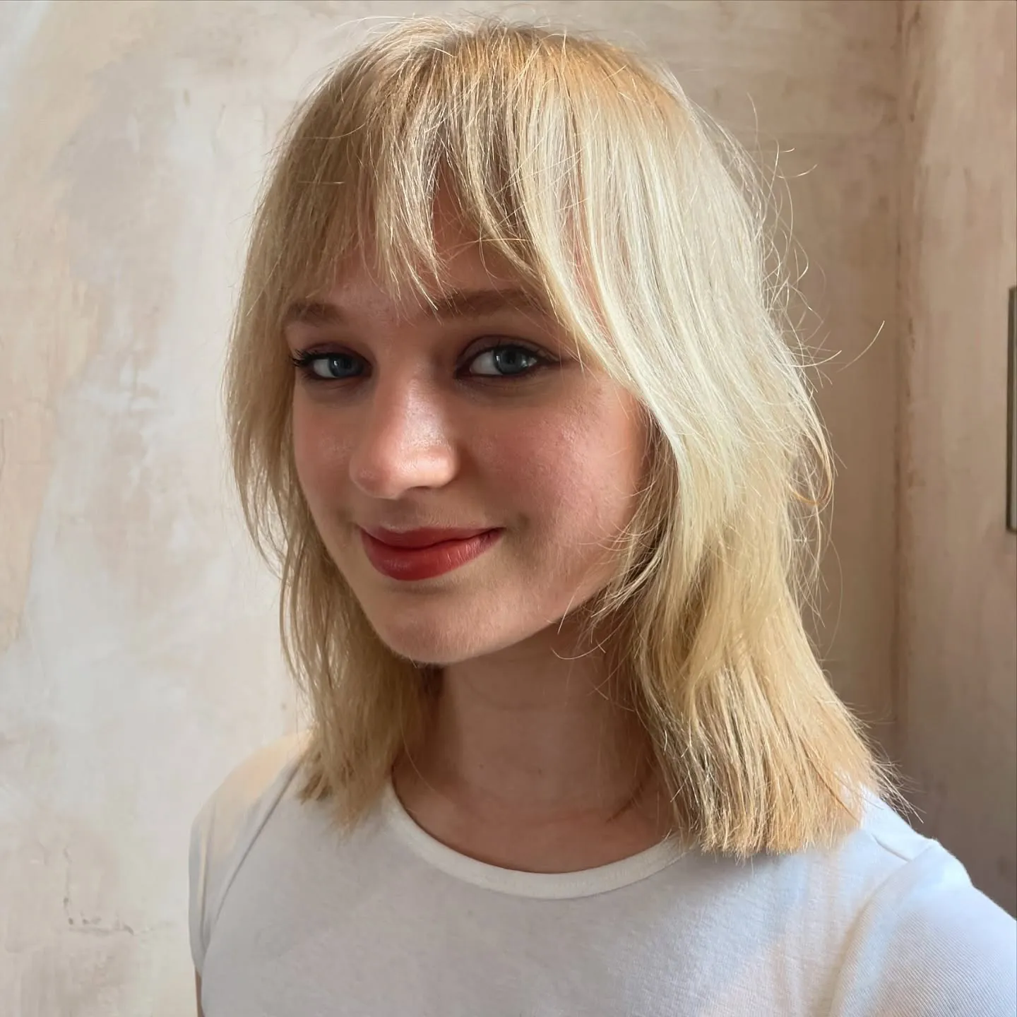 Blonde Wispy Lob