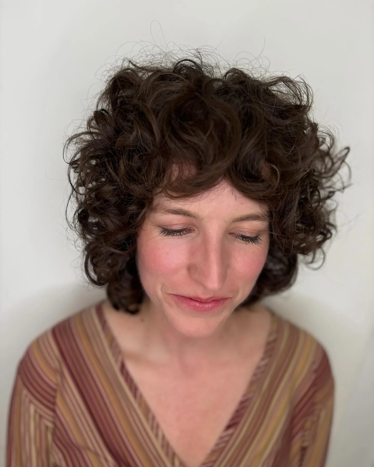 Curly Grown-Out Bob