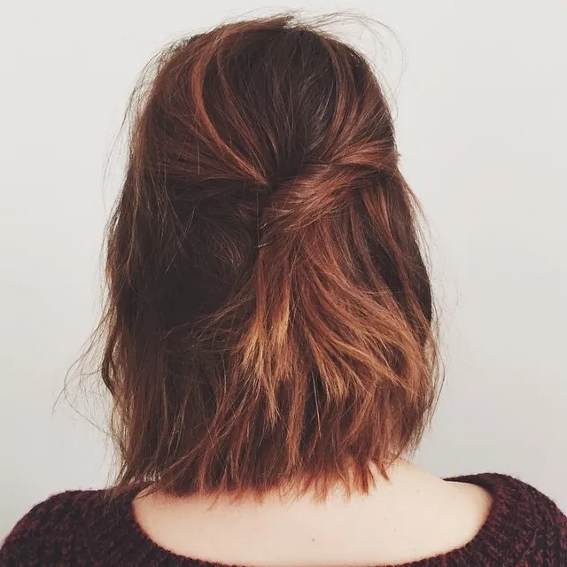 Tousled Half-Up Knot