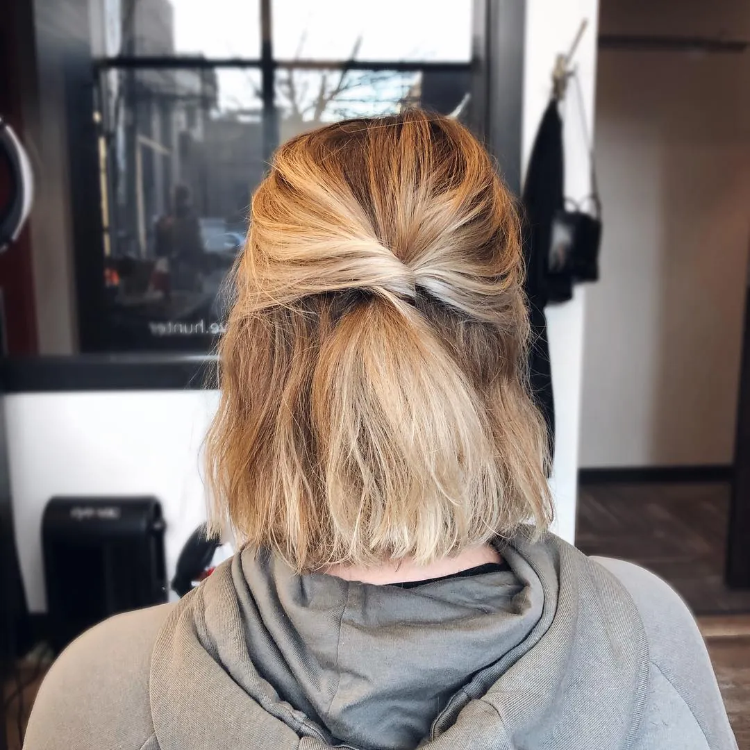 Blonde Half-Up Twist