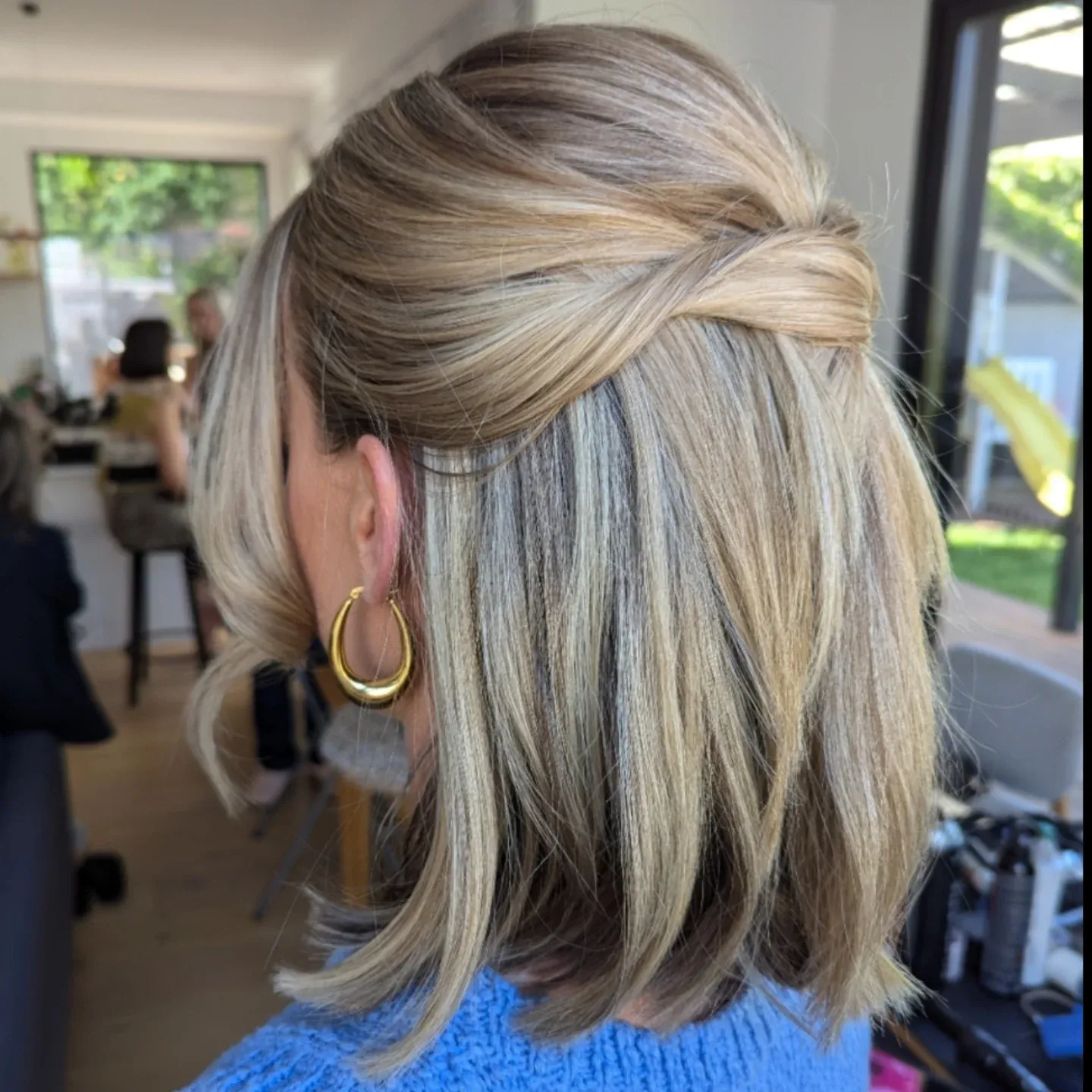 Wrapped Half-Up Pony